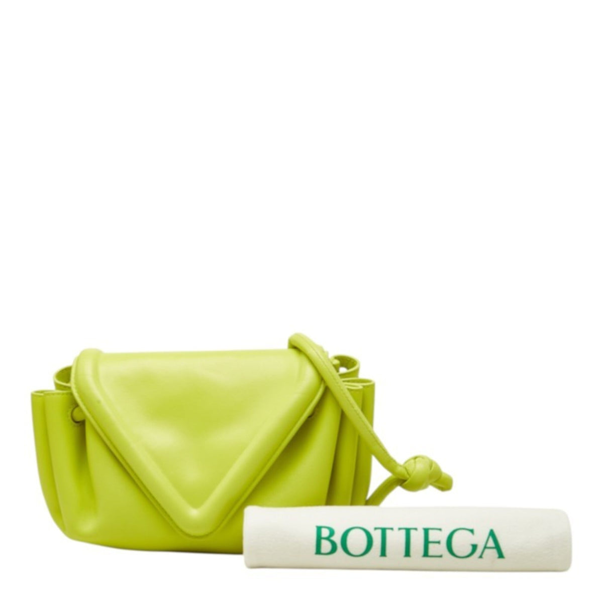 Bottega Veneta Green Yellow Leather Shoulder Bag (Pre-Owned)