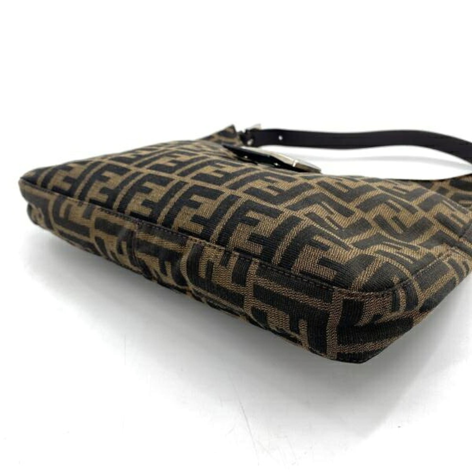 Fendi Zucca Brown Zucca Shoulder Bag (Pre-Owned)