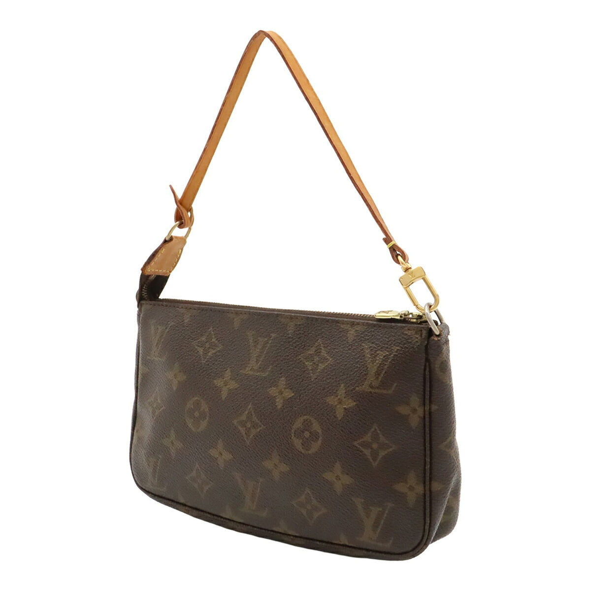 Louis Vuitton Brown Monogram Handbag Pochette Pouch (Pre-Owned)