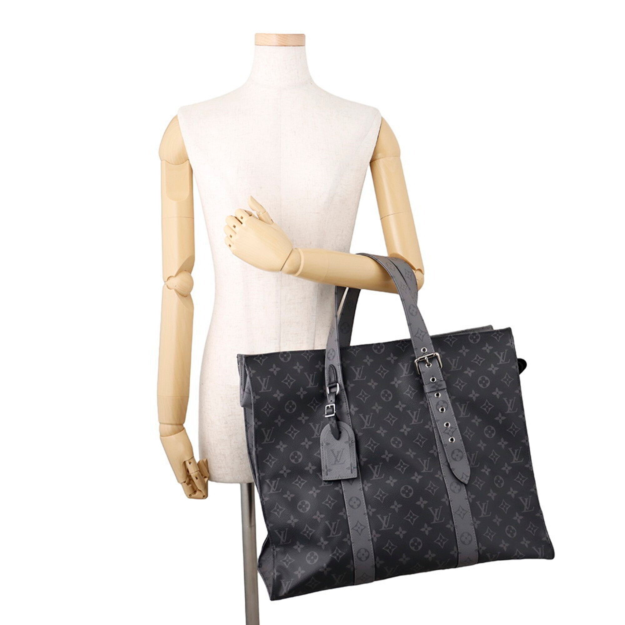 Louis Vuitton Monogram Eclipse Black Noir Monogram Eclipse Handbag Tote Bag (Pre-Owned)