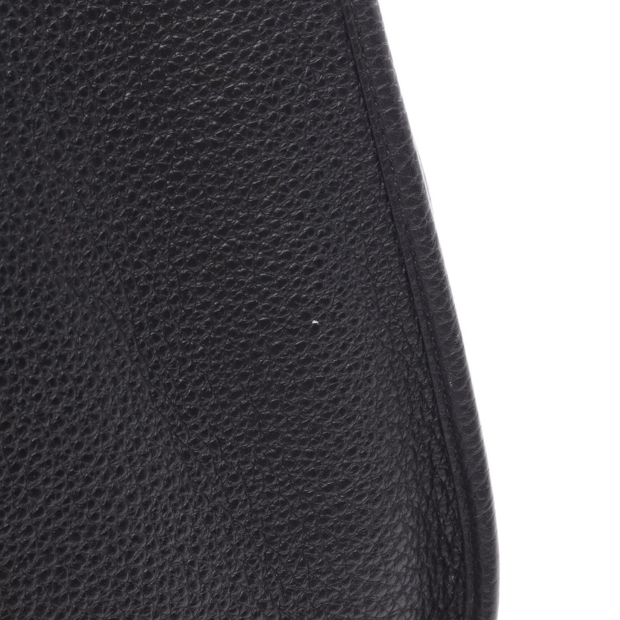 Hermes Black Taurillon Clemence Leather Shoulder Bag (Pre-Owned)