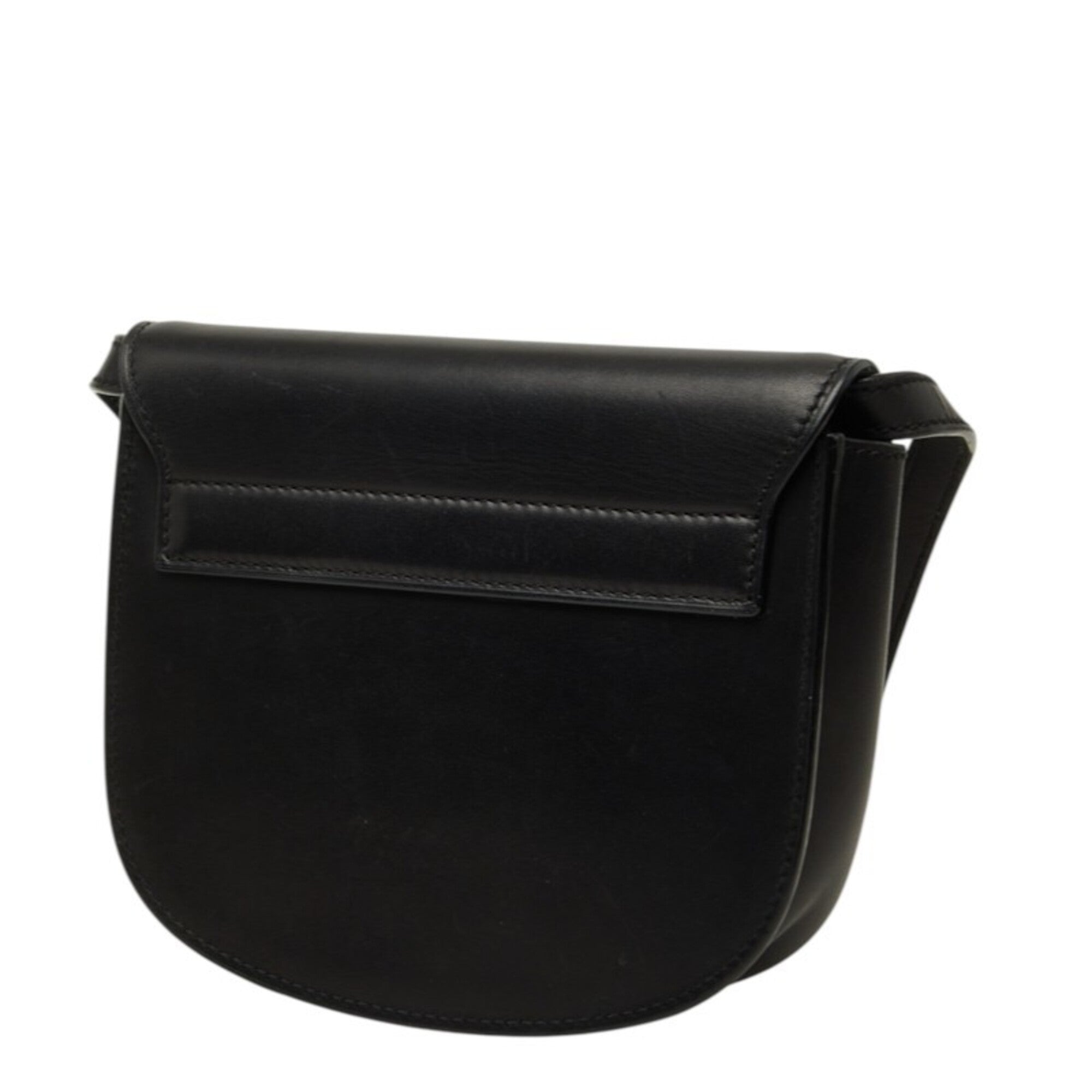 Saint Laurent Black Gold Leather Shoulder Bag (Pre-Owned)