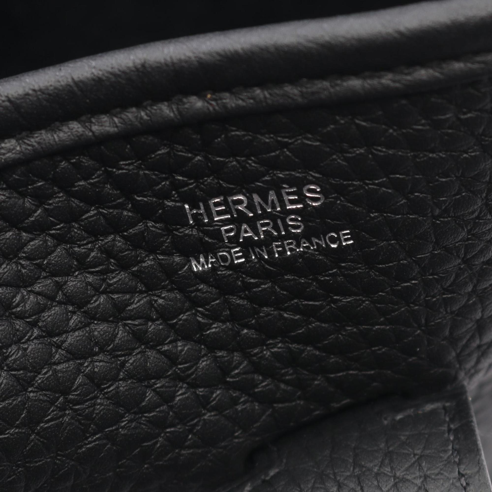 Hermes Black Taurillon Clemence Leather Shoulder Bag (Pre-Owned)