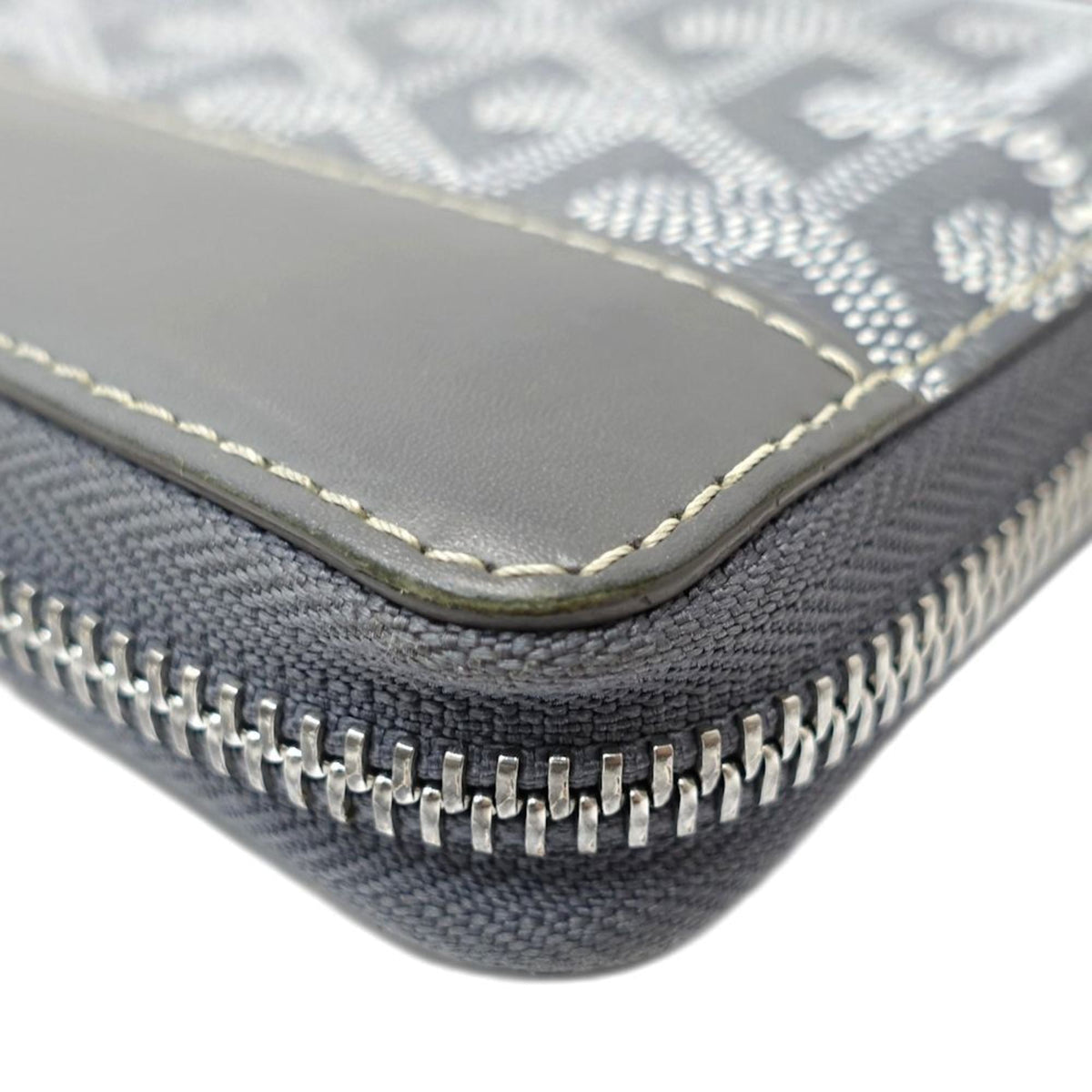 Goyard Gray Leather Pvc Coin Purse/Coin Case (Pre-Owned)