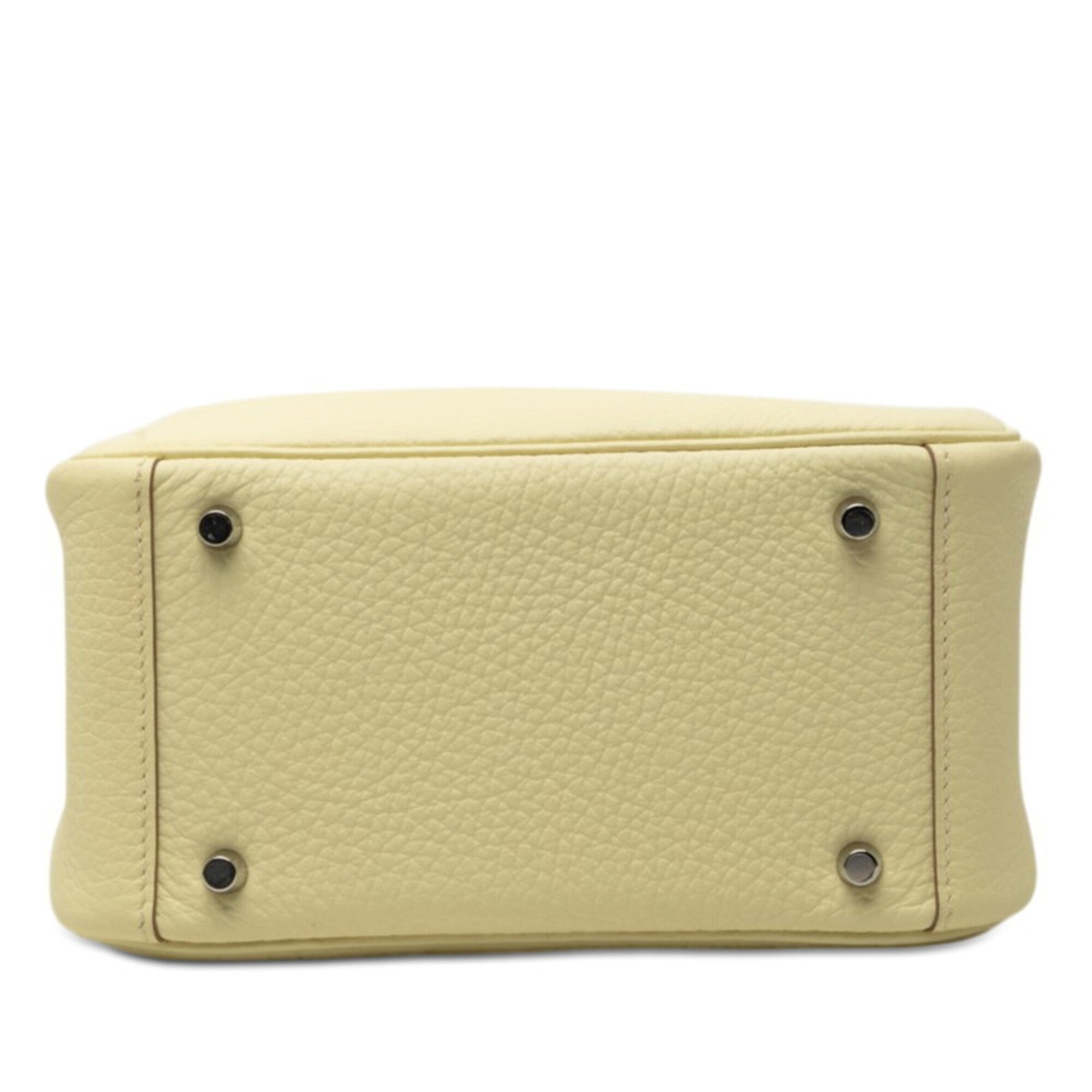 Hermes Lindy Yellow Taurillon Clemence Leather Handbag Shoulder Bag (Pre-Owned)