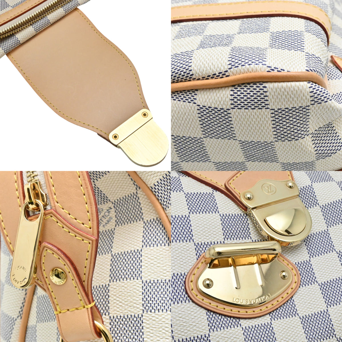 Louis Vuitton White Damier Azur Tote Bag (Pre-Owned)