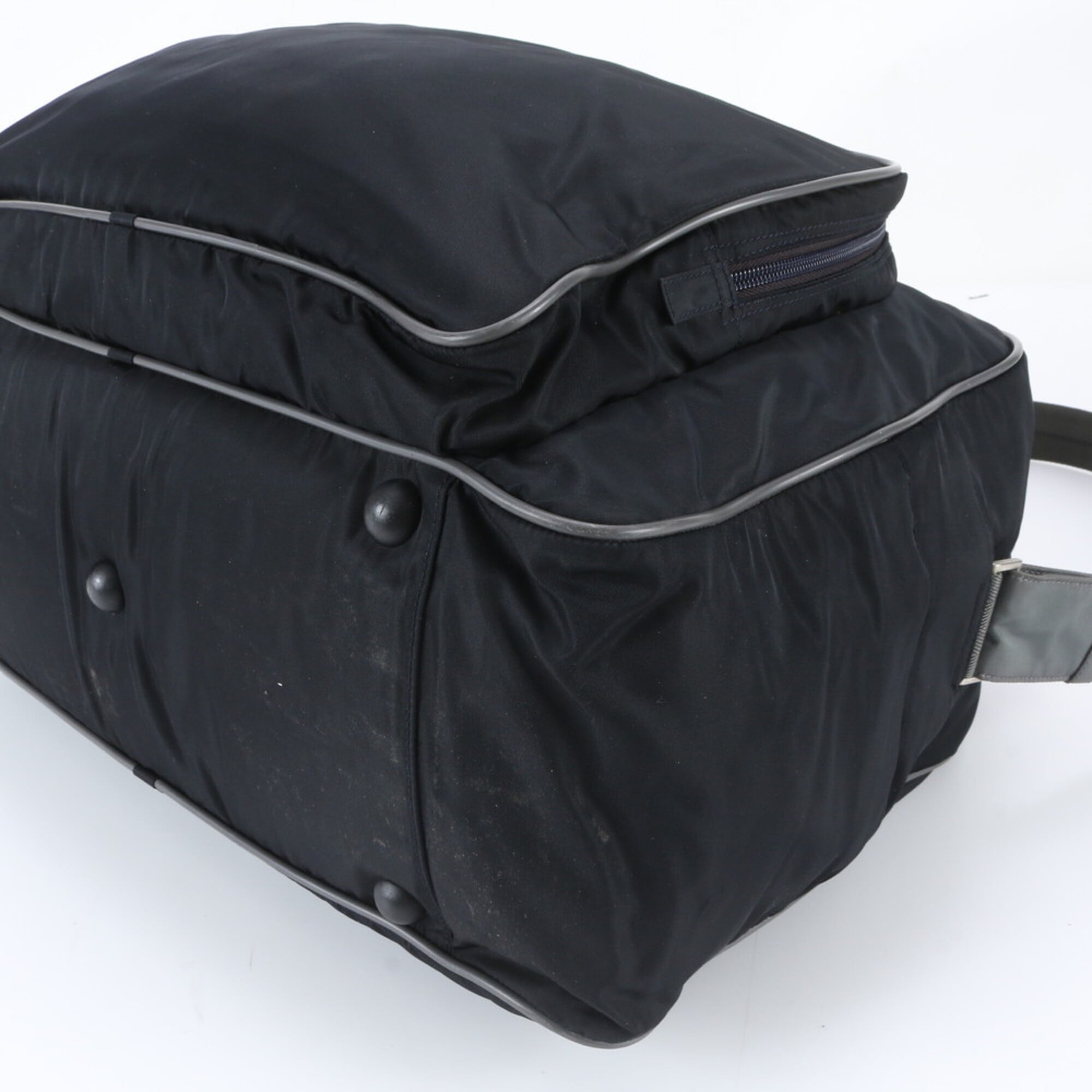 Pradasports Black Gray Boston Bag Shoulder Bag Tote Bag (Pre-Owned)