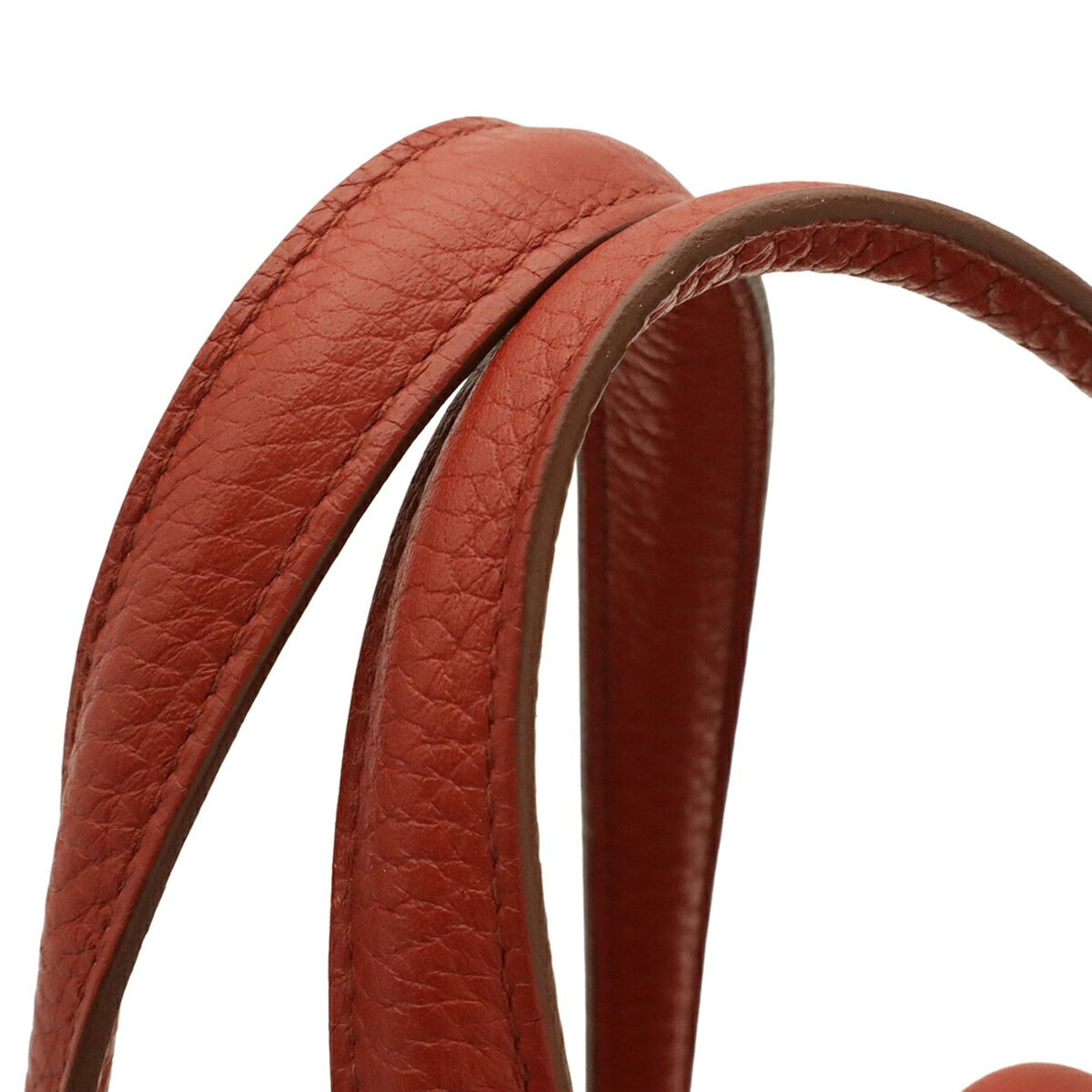 Hermes Red Color Taurillon Clemence Leather Handbag Shoulder Bag (Pre-Owned)