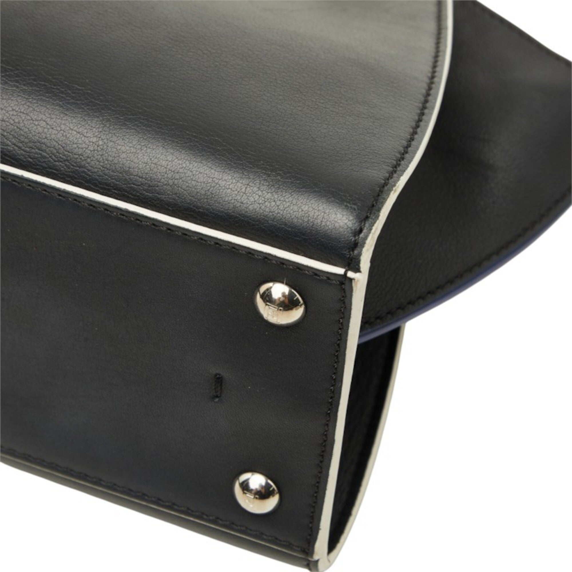 Fendi Black Leather Handbag Shoulder Bag (Pre-Owned)