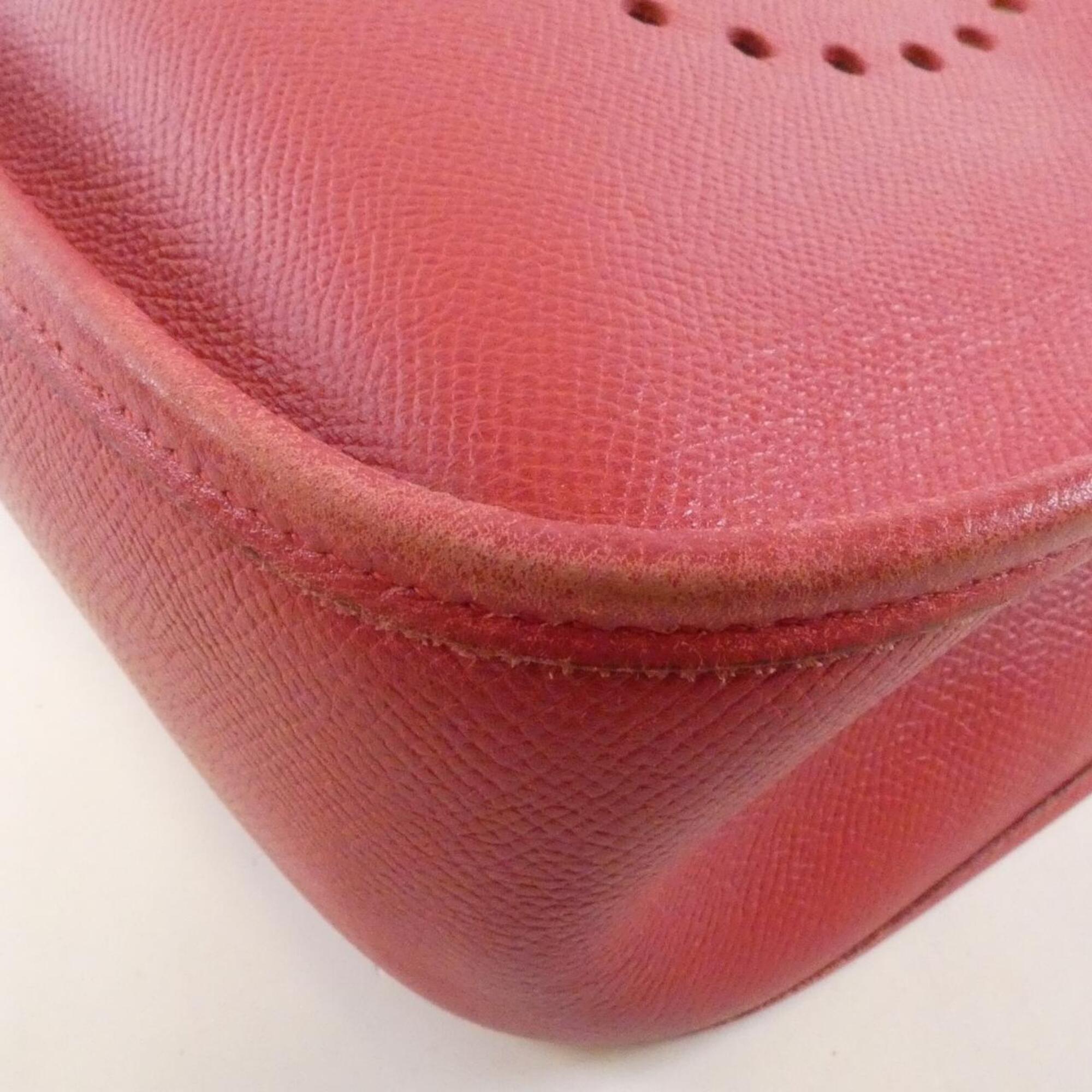 Hermes Rouge Vif Courchevel Leather Shoulder Bag (Pre-Owned)