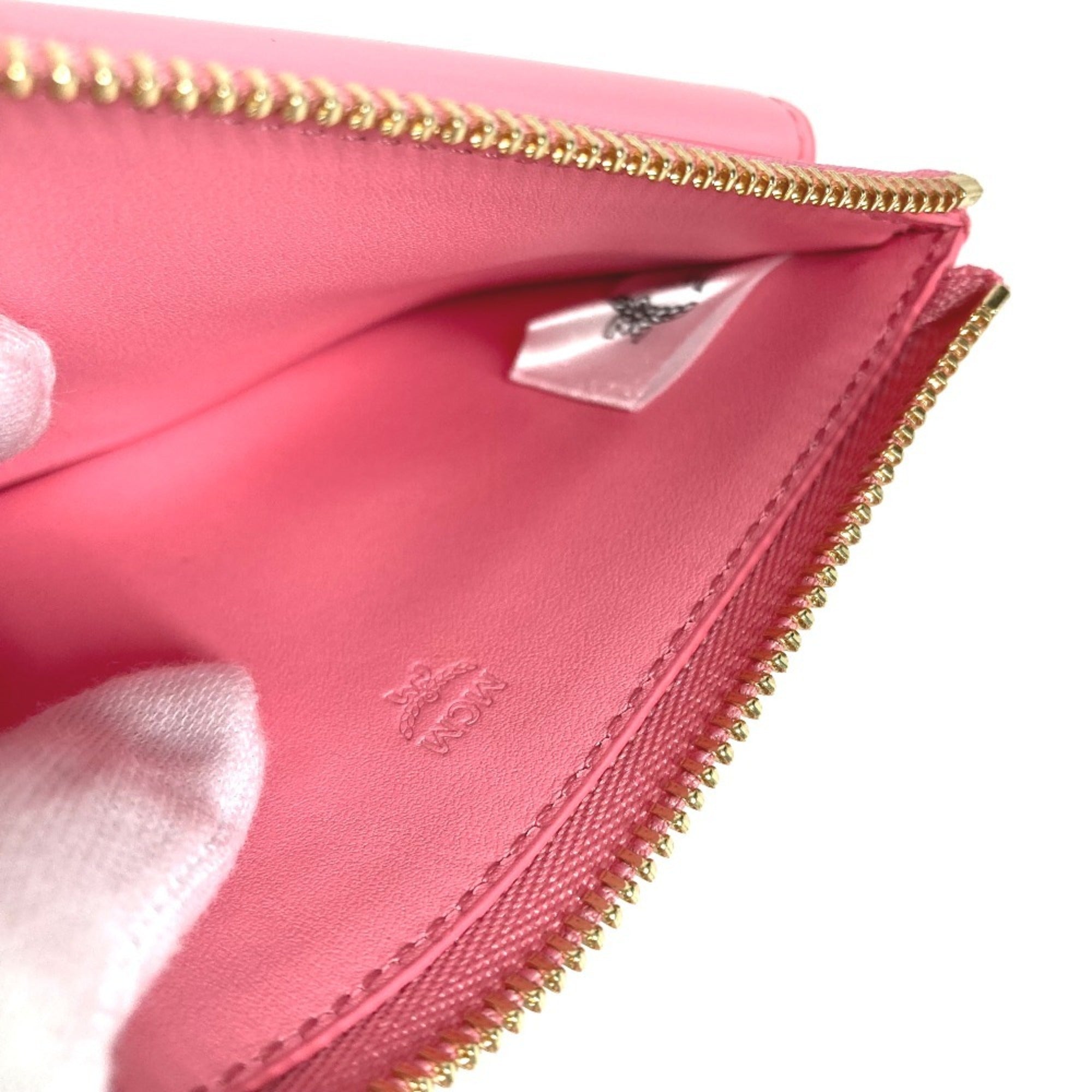 Mcm Pink Leather Coin Purse/Coin Case (Pre-Owned)