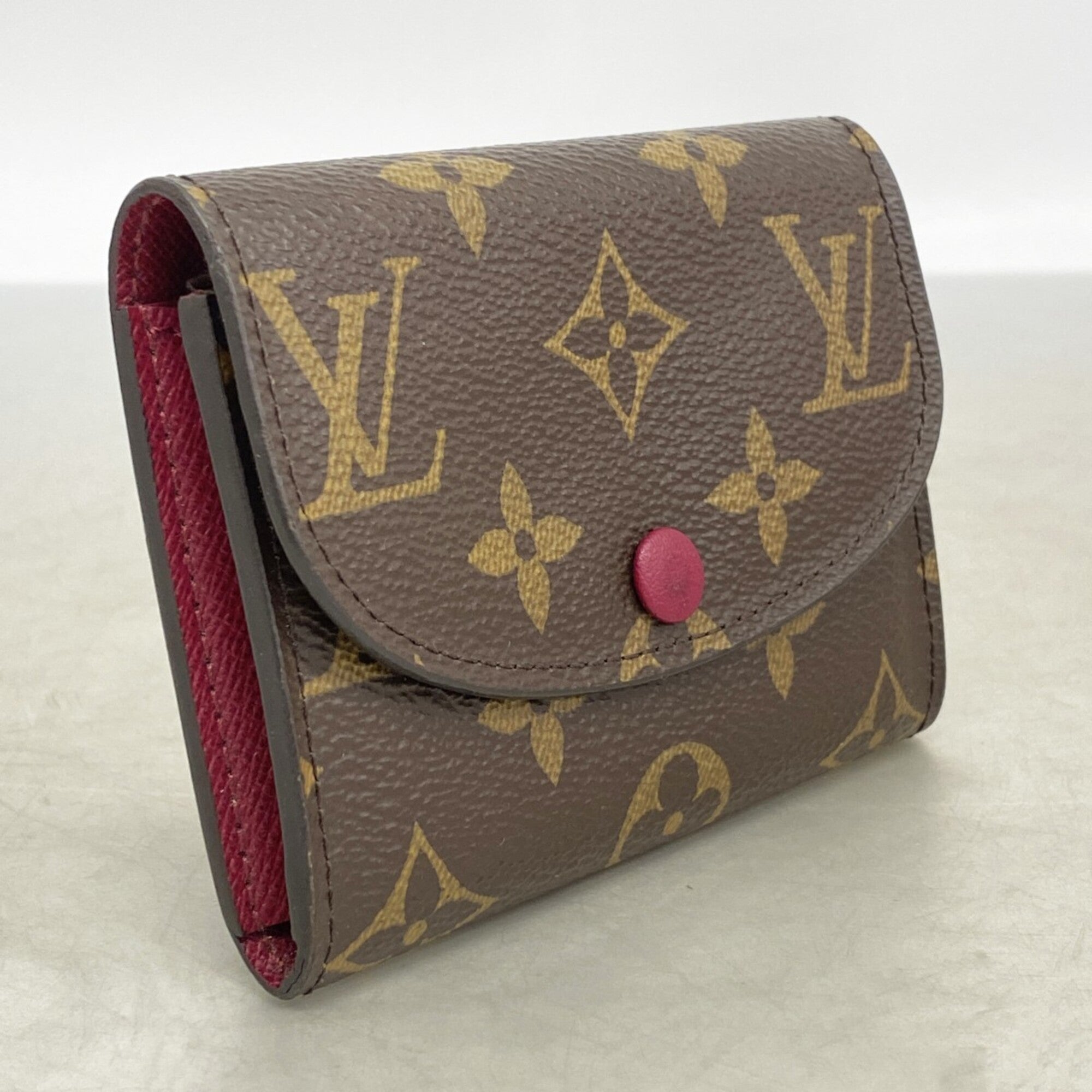 Louis Vuitton Brown Fuchsia Coin Purse/Coin Case (Pre-Owned)