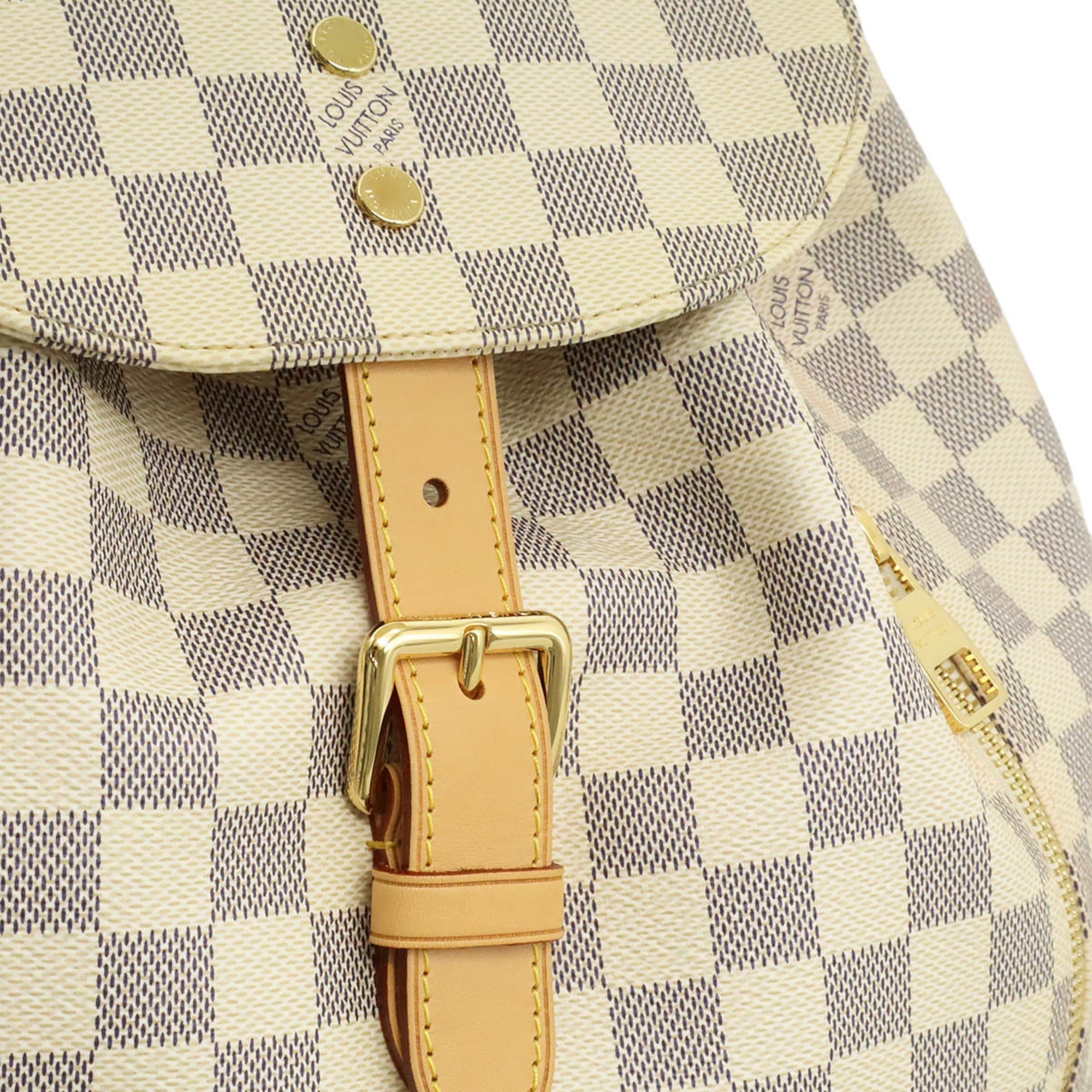 Louis Vuitton Damier Azur Ivory Damier Azur Canvas Pvc Backpack Shoulder Bag (Pre-Owned)