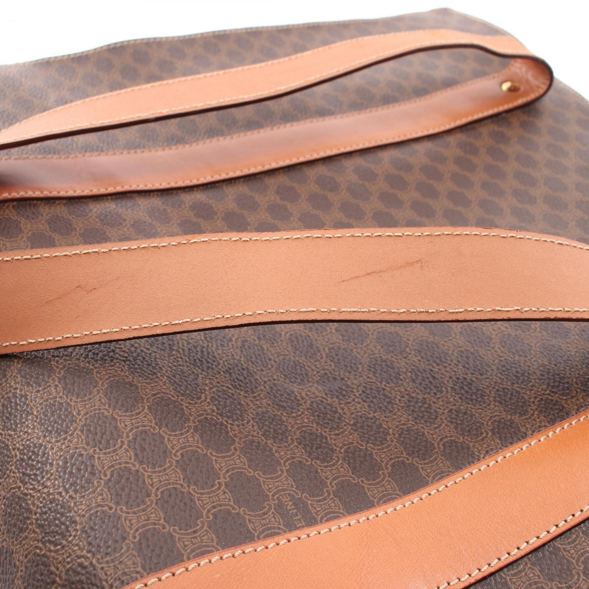 Celine Macadam Brown Coated Canvas Handbag Tote Bag (Pre-Owned)