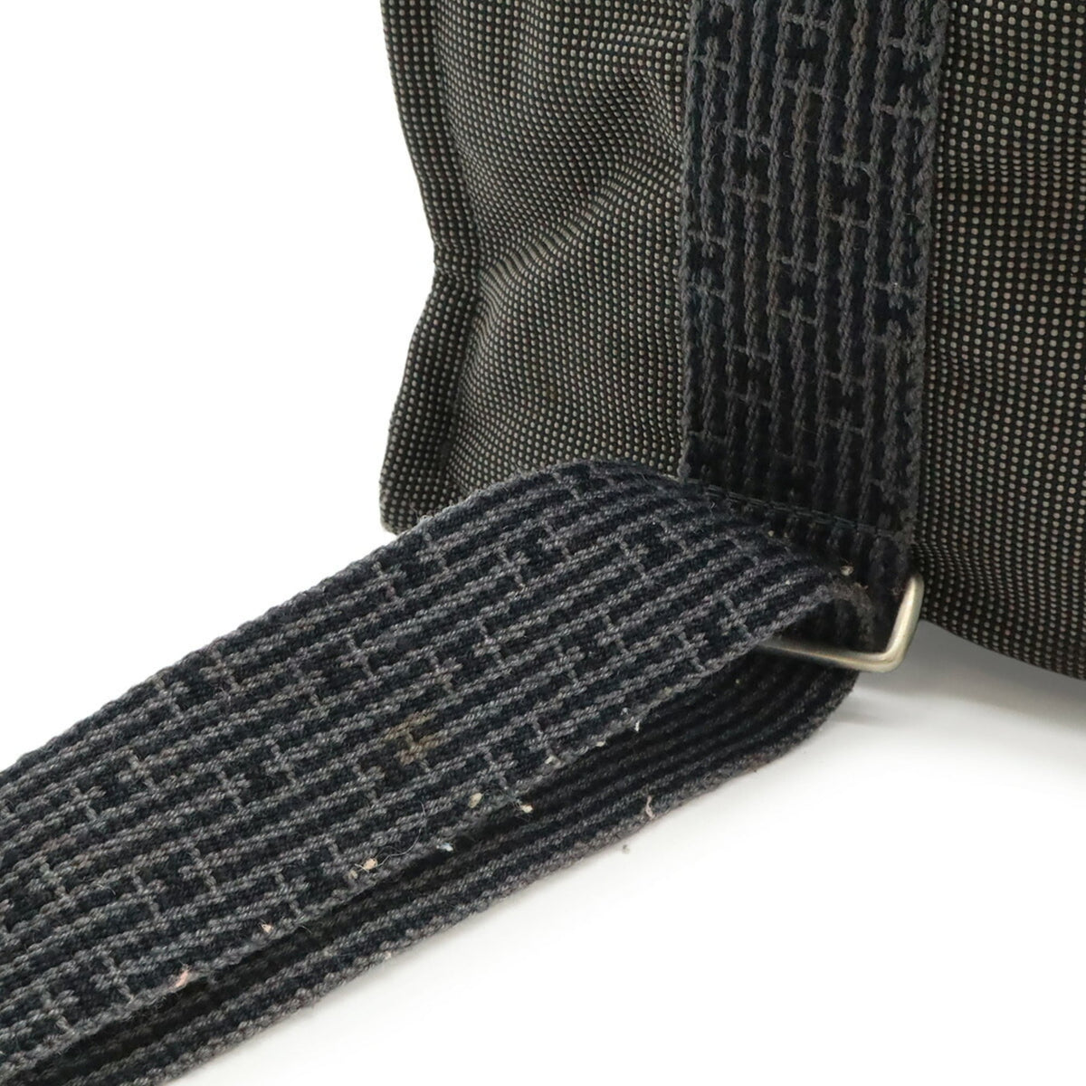 Hermes Gray Canvas Backpack Shoulder Bag (Pre-Owned)