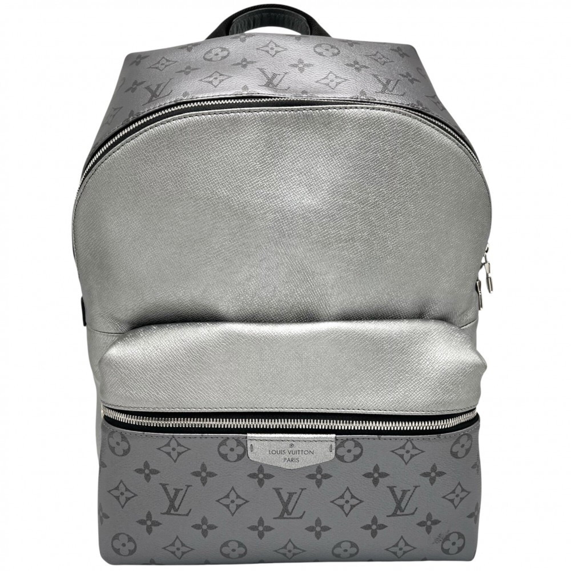 Louis Vuitton Taiga Metallic Gray Monogram Eclipse Backpack (Pre-Owned)