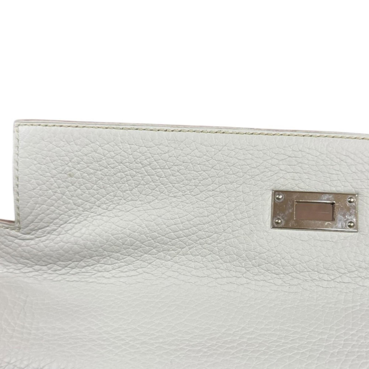Hermes Gray Taurillon Clemence Leather Shoulder Bag (Pre-Owned)