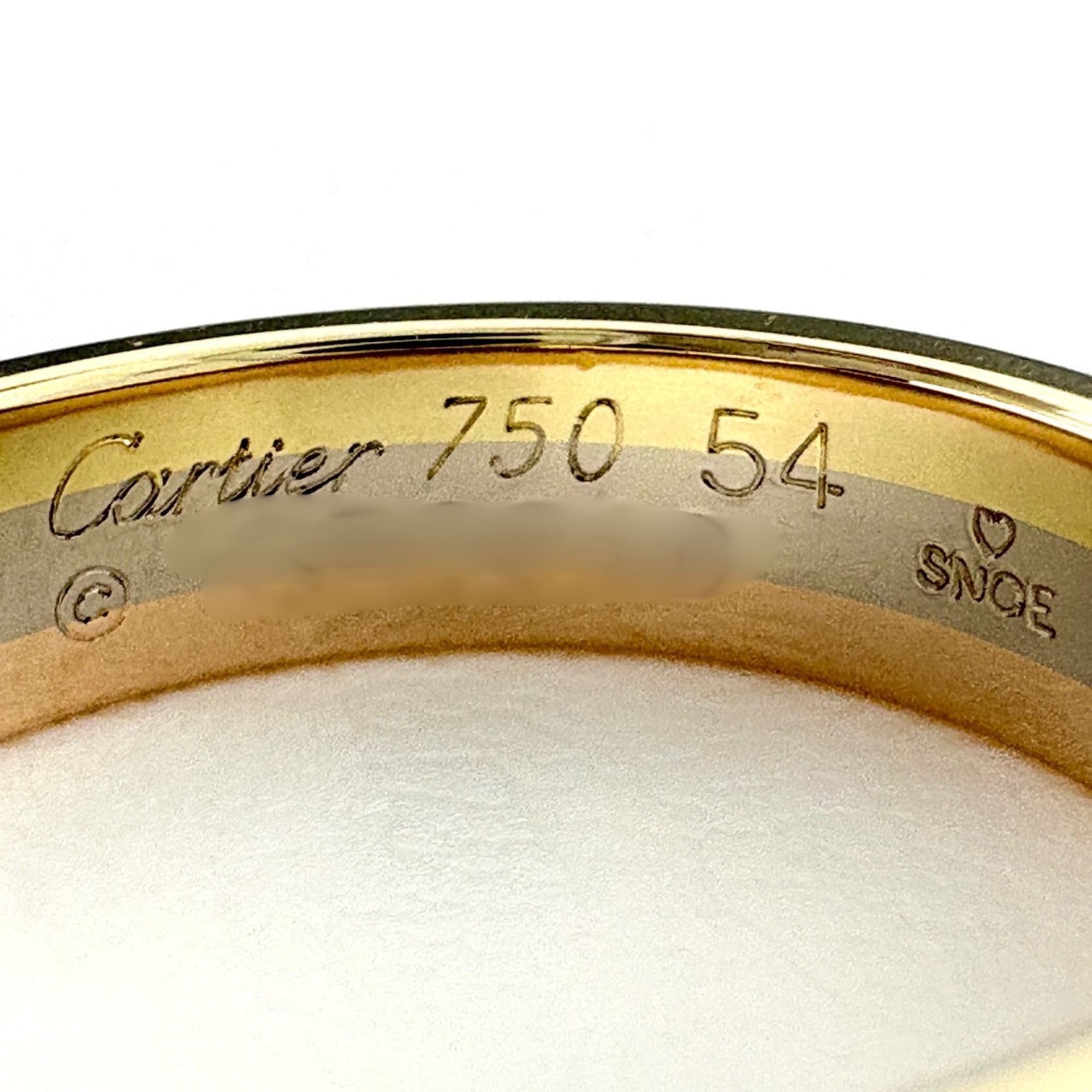 Cartier Pink White Yellow Band Ring (Pre-Owned)