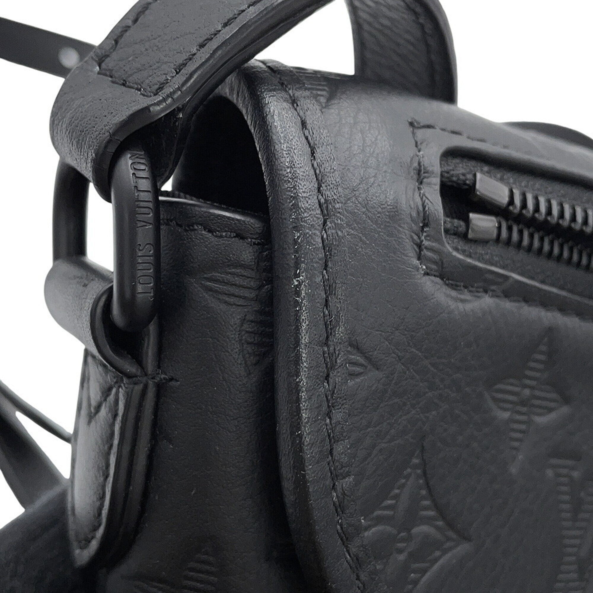 Louis Vuitton Noir Monogram Shadow Shoulder Bag (Pre-Owned)