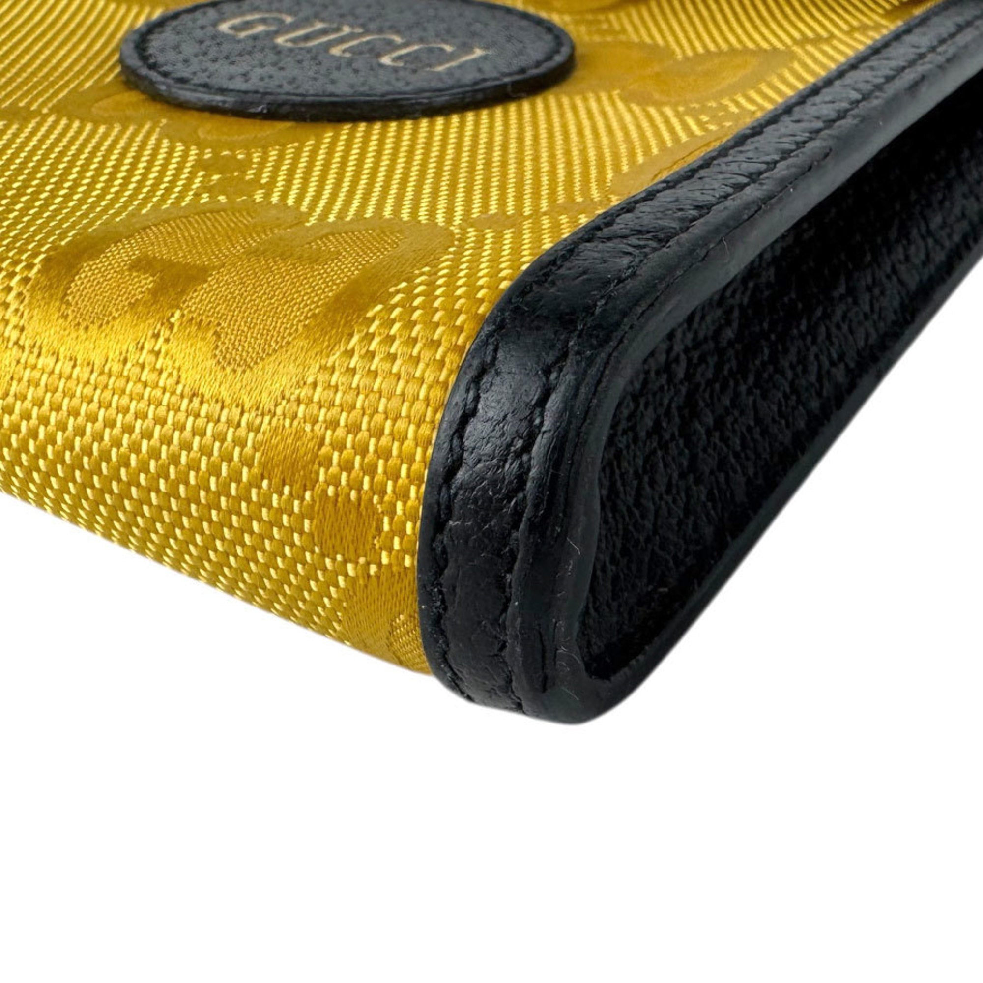 Gucci Black Yellow Nylon Leather Shoulder Bag (Pre-Owned)