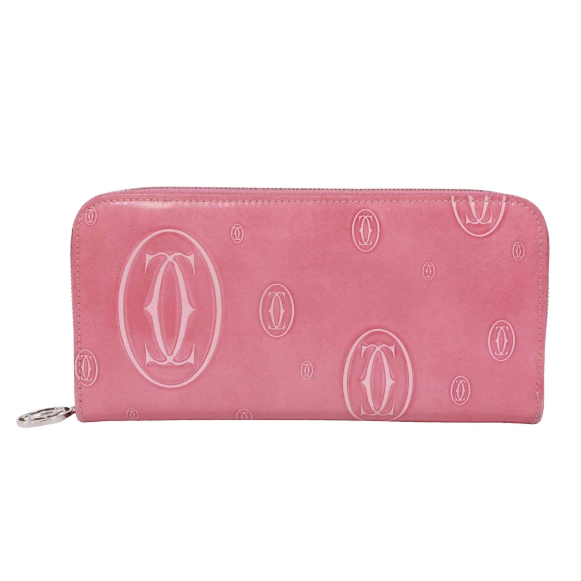 Cartier Pink Leather Long Wallet (Bi-Fold) (Pre-Owned)