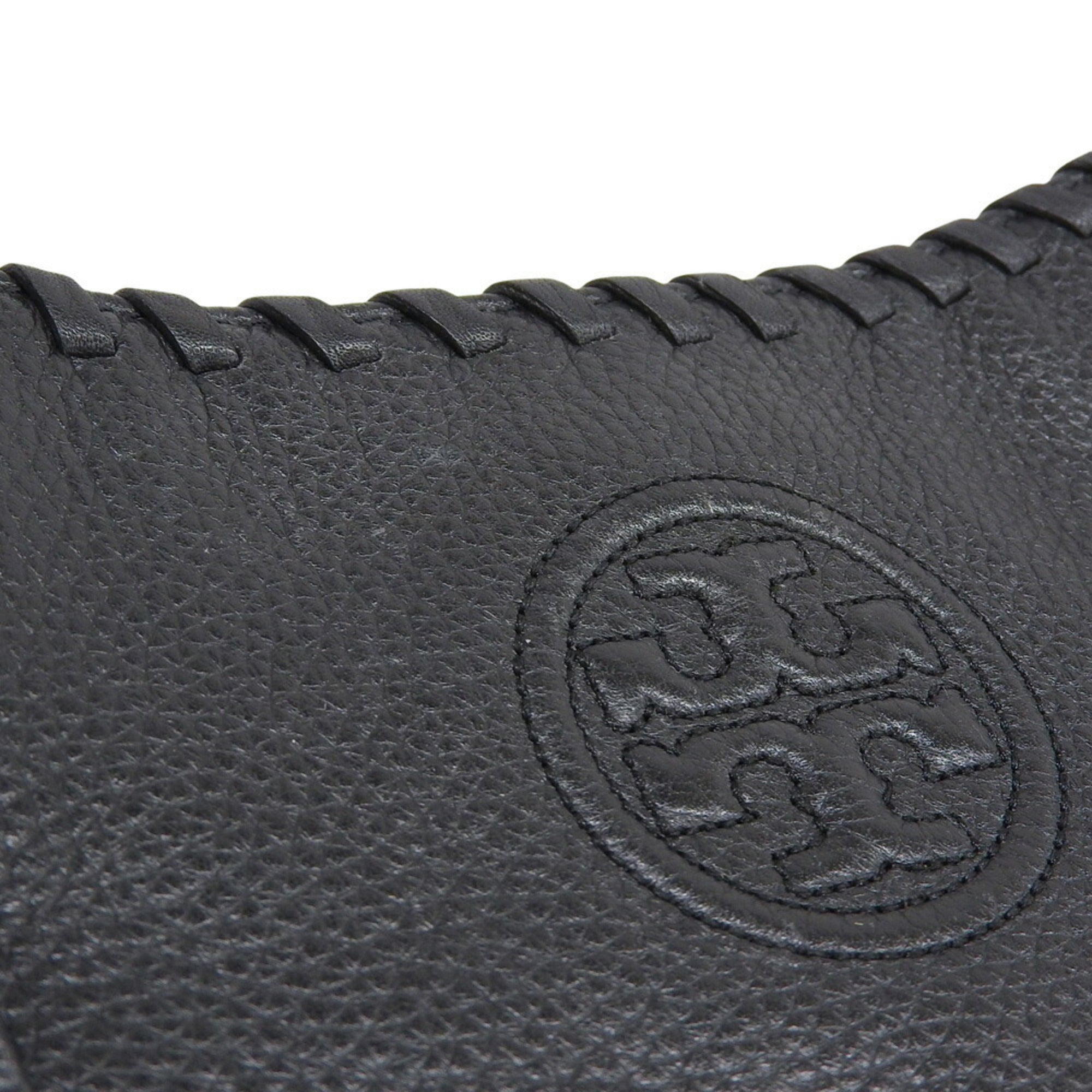 Tory Burch Black Leather Shoulder Bag Tote Bag (Pre-Owned)
