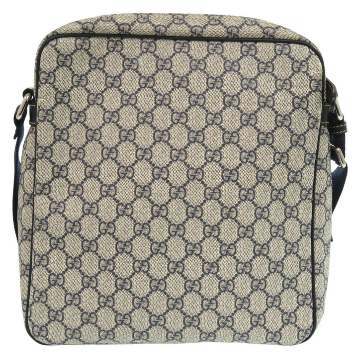 Gucci Beige Navy Gg Supreme Shoulder Bag (Pre-Owned)