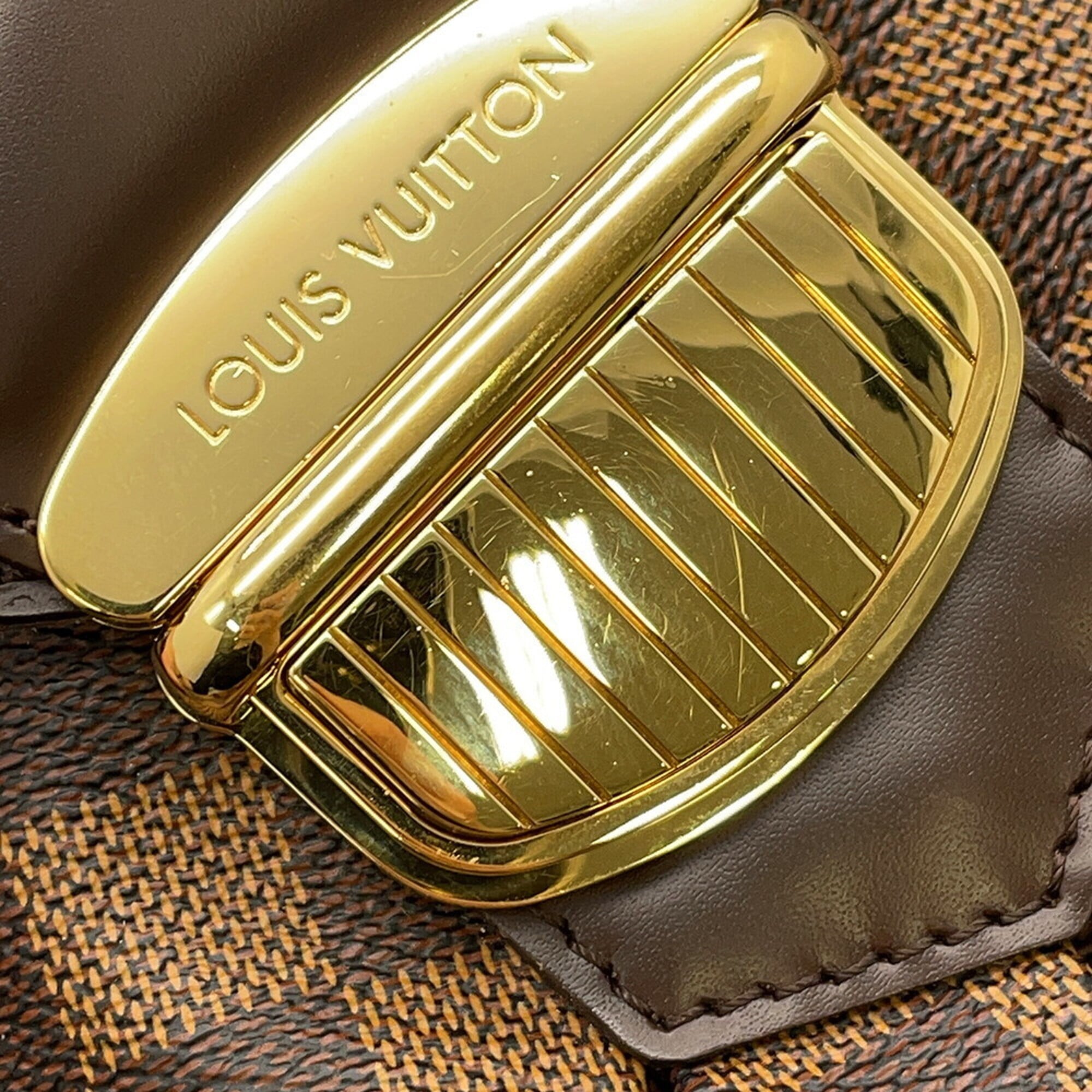 Louis Vuitton Brown Damier Canvas Handbag Shoulder Bag (Pre-Owned)
