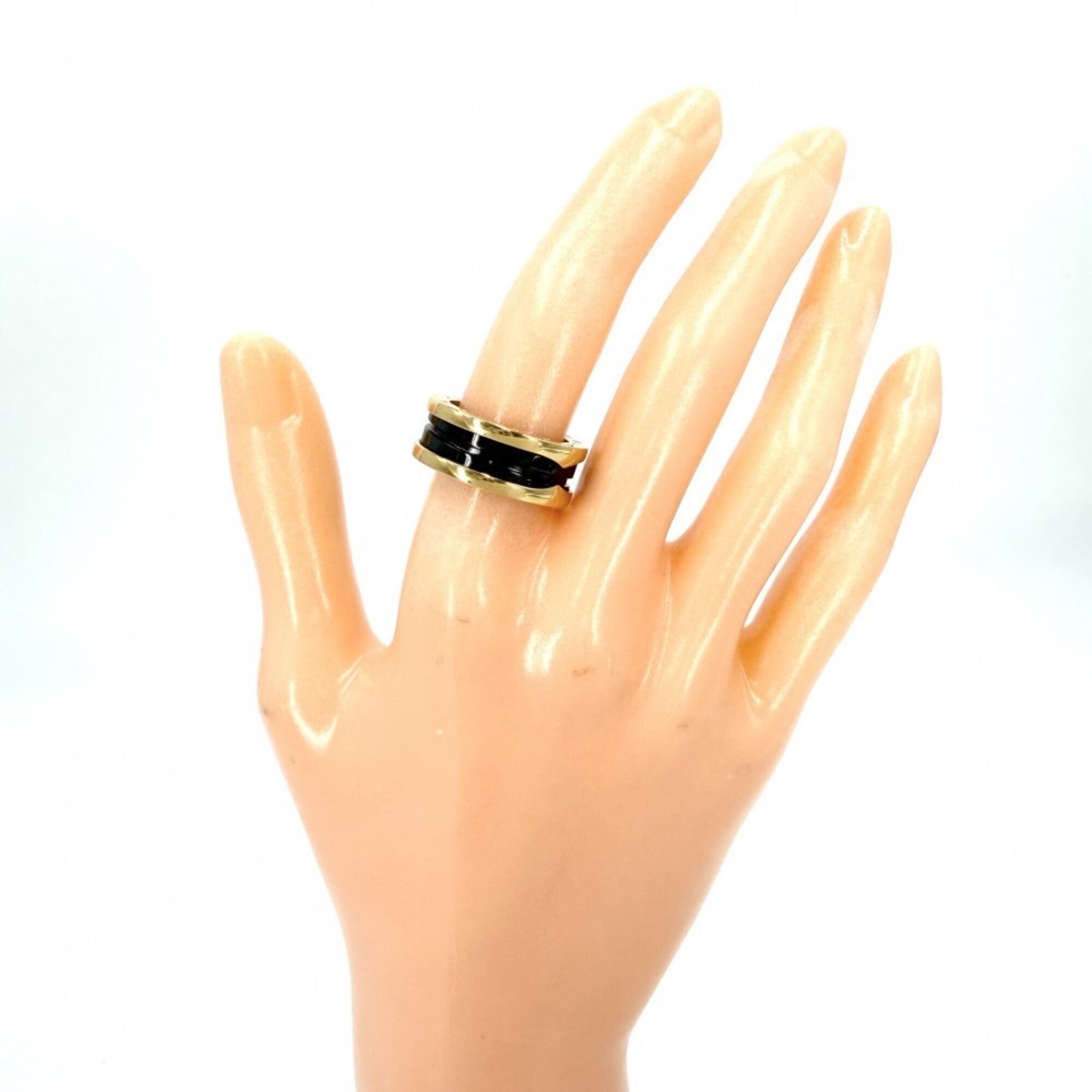 Bvlgari B.Zero1 Black Yellow Ceramic Band Ring (Pre-Owned)