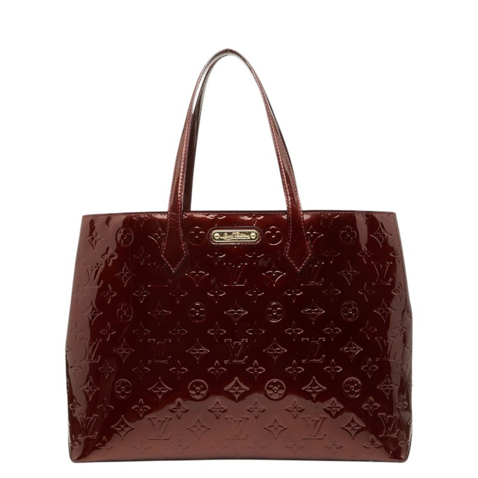Louis Vuitton Rouge Fauviste Patent Leather Handbag Tote Bag (Pre-Owned)