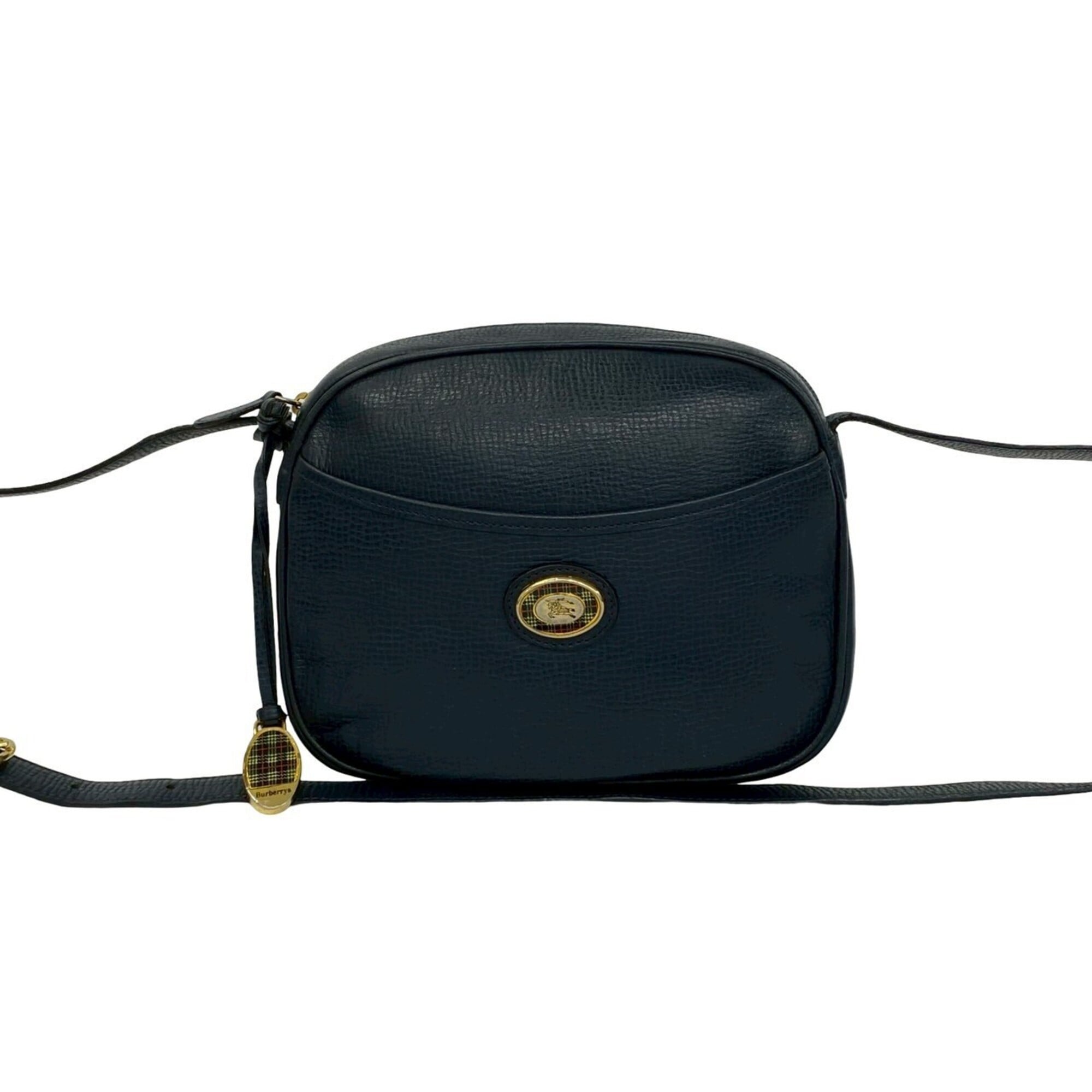 Burberry Navy Leather Shoulder Bag (Pre-Owned)