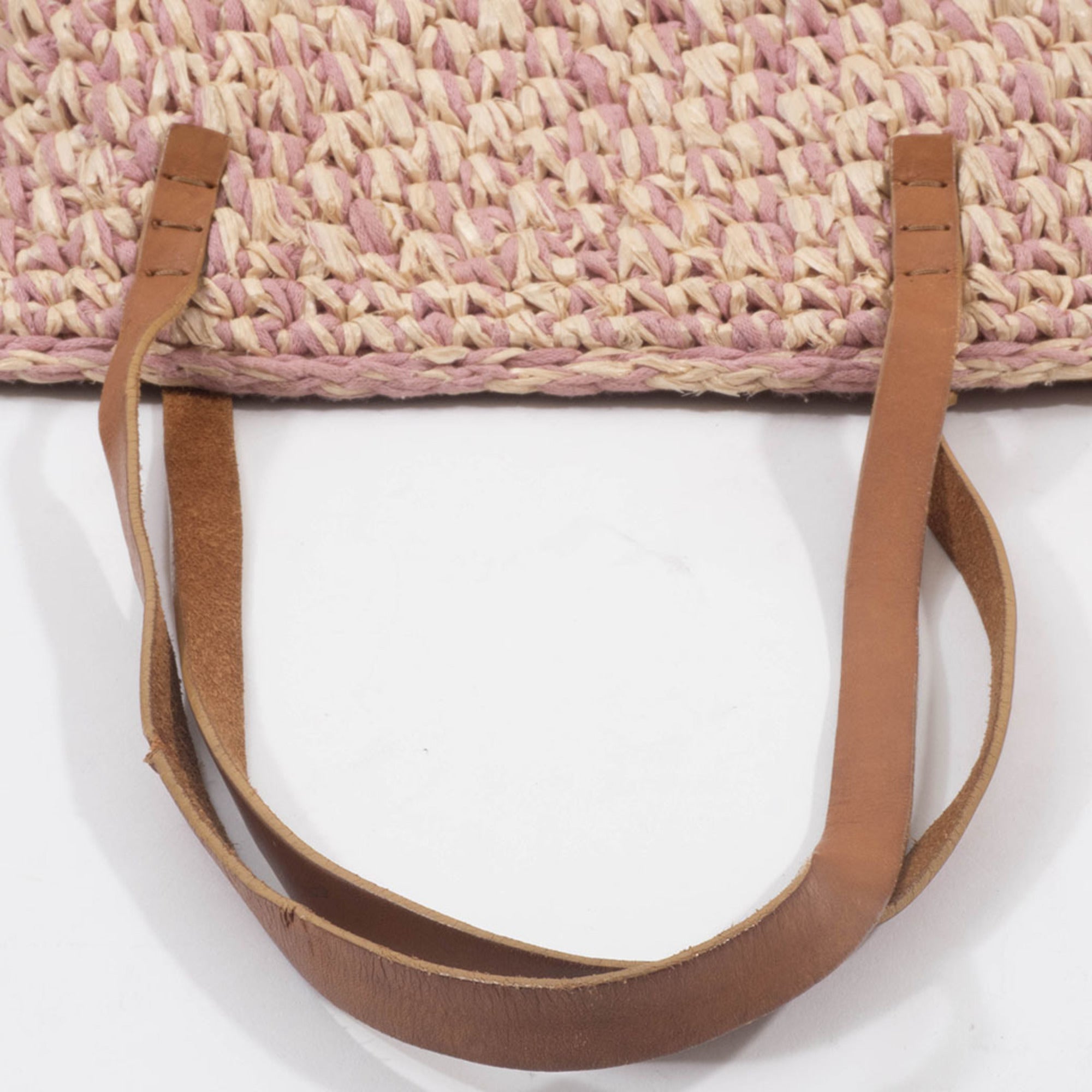 Fendi Pink Straw Tote Bag (Pre-Owned)