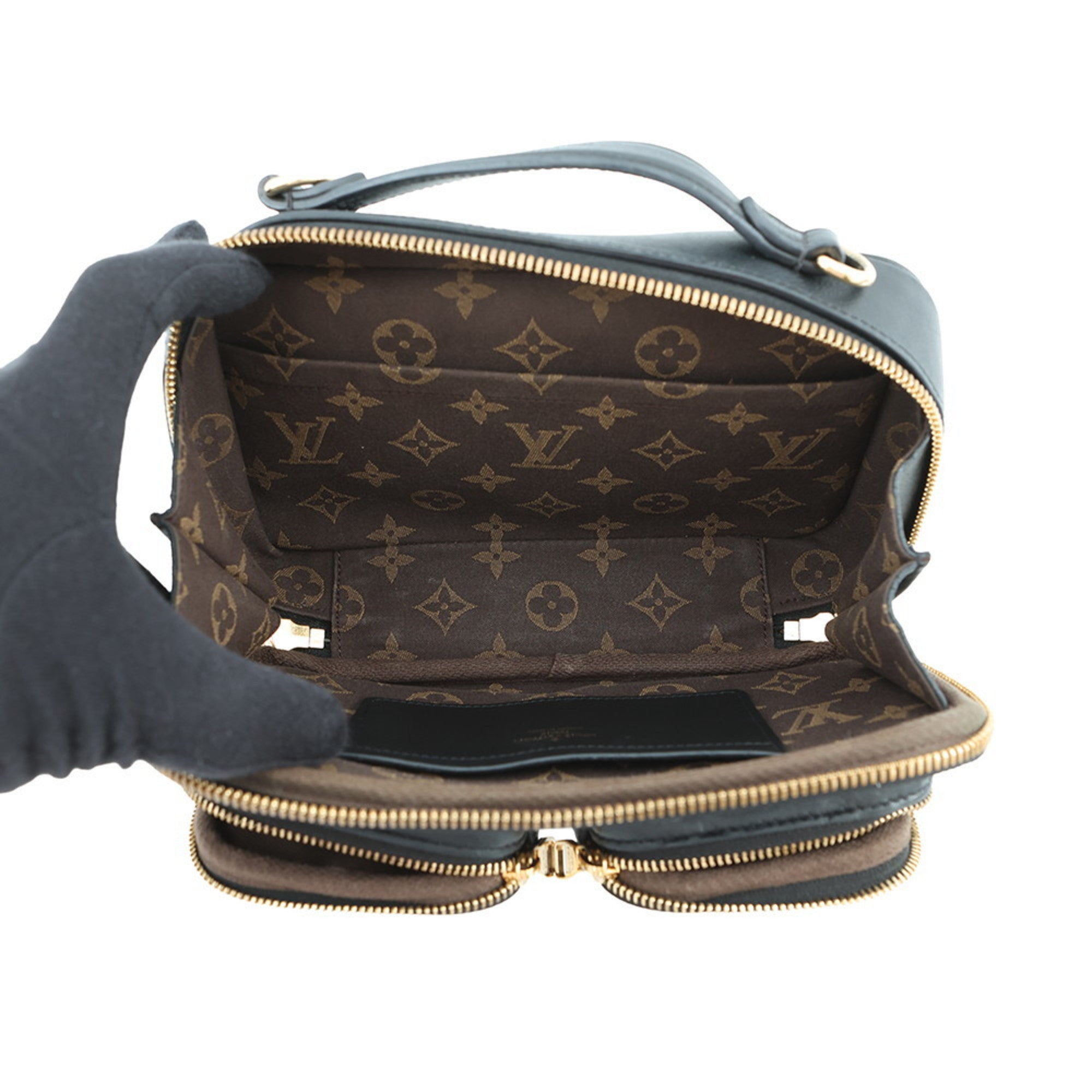 Louis Vuitton Black Monogram Noir Monogram Leather Handbag Shoulder Bag (Pre-Owned)