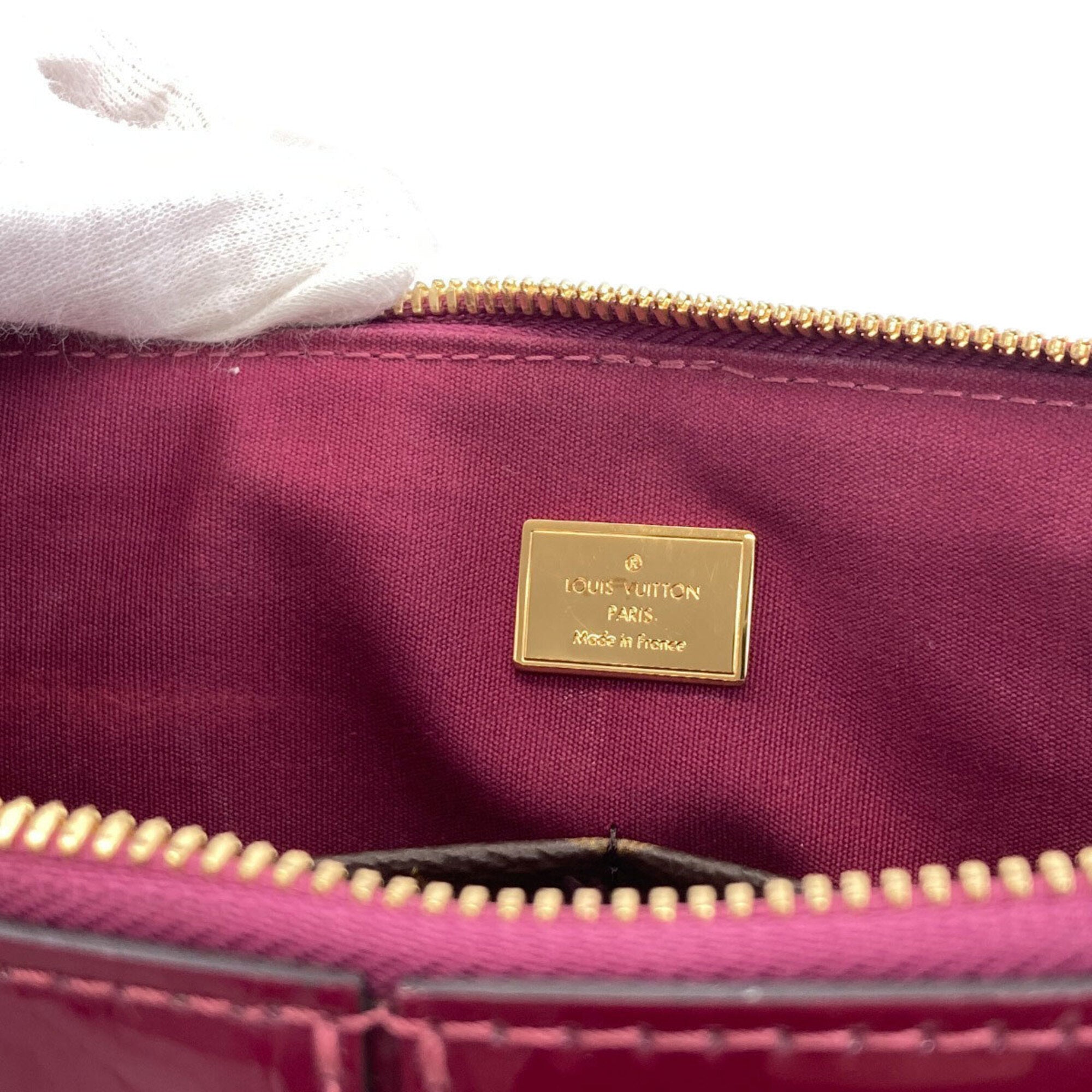 Louis Vuitton Magenta Vernis Handbag (Pre-Owned)