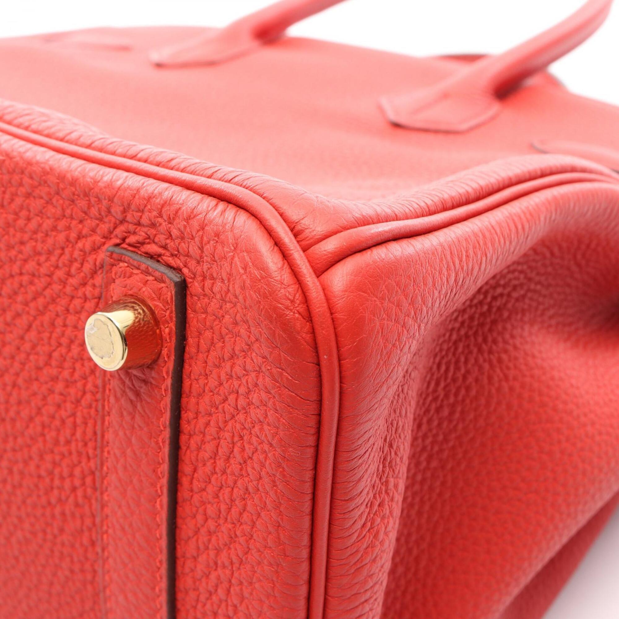 Hermes Red Color Togo Leather Handbag (Pre-Owned)