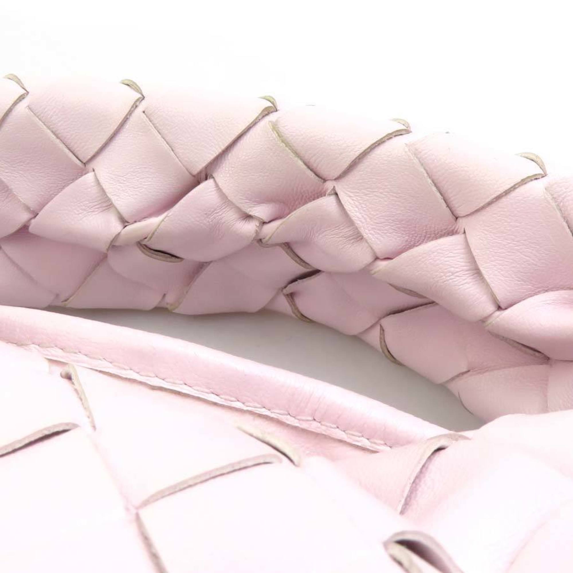 Bottega Veneta Light Pink Intrecciato Handbag Shoulder Bag (Pre-Owned)