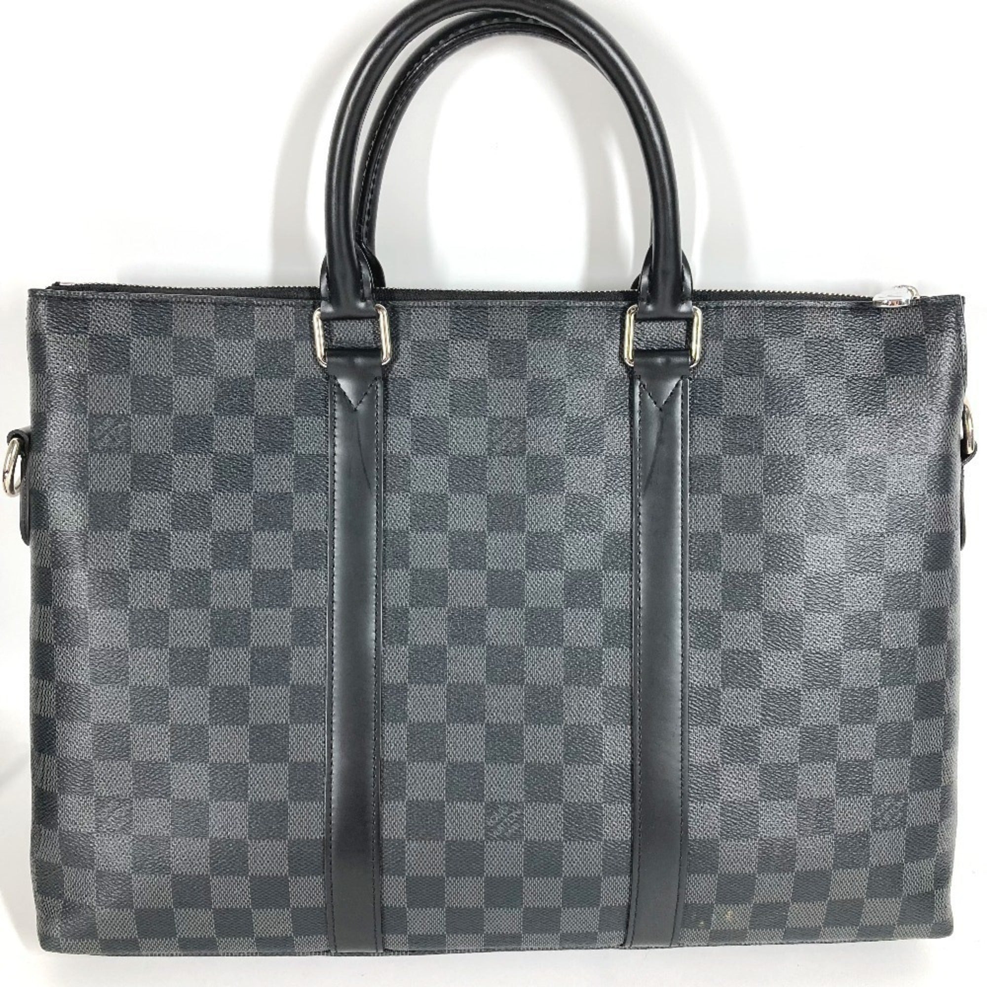 Louis Vuitton Black Damier Graphite Briefcase Handbag Shoulder Bag (Pre-Owned)