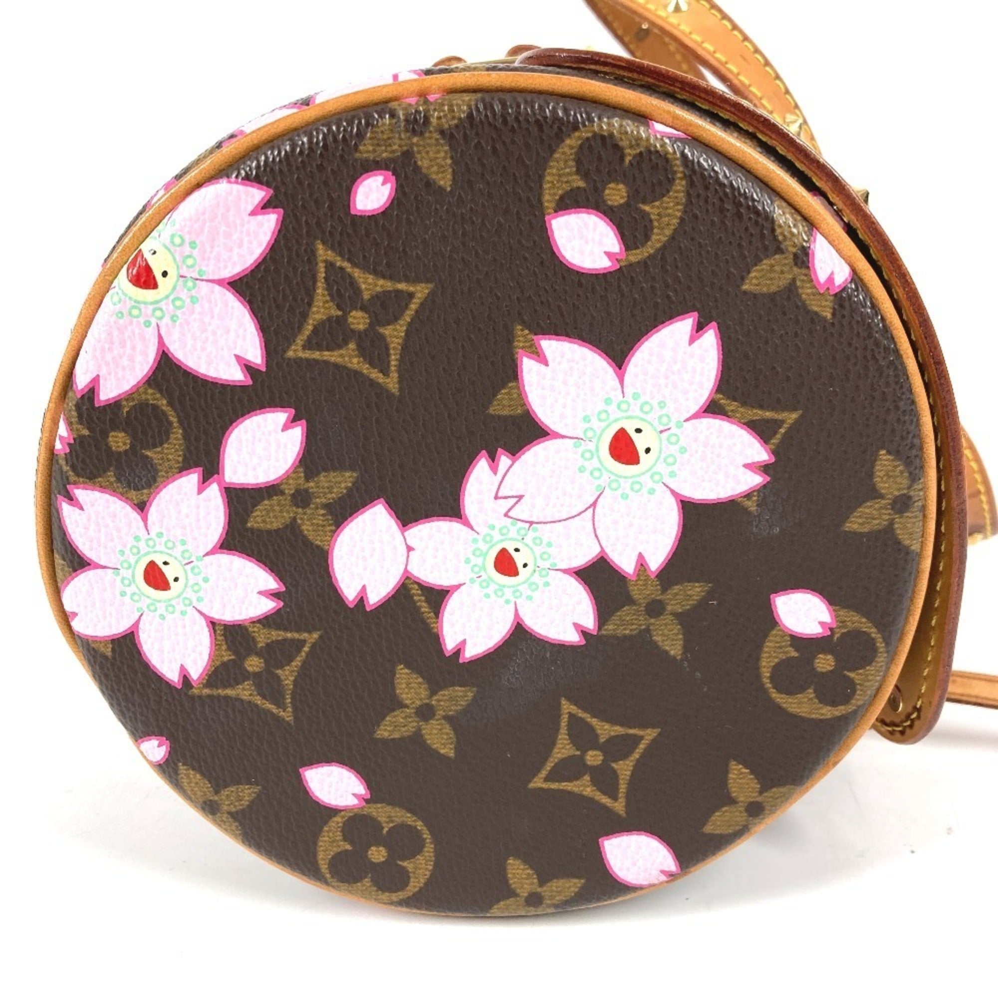 Louis Vuitton Brown Pink Monogram Cherry Blossom Handbag Shoulder Bag Tote Bag (Pre-Owned)