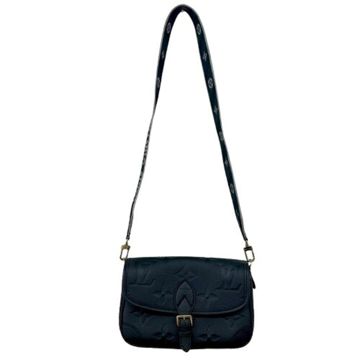 Louis Vuitton Monogram Empreinte Black Leather Shoulder Bag (Pre-Owned)