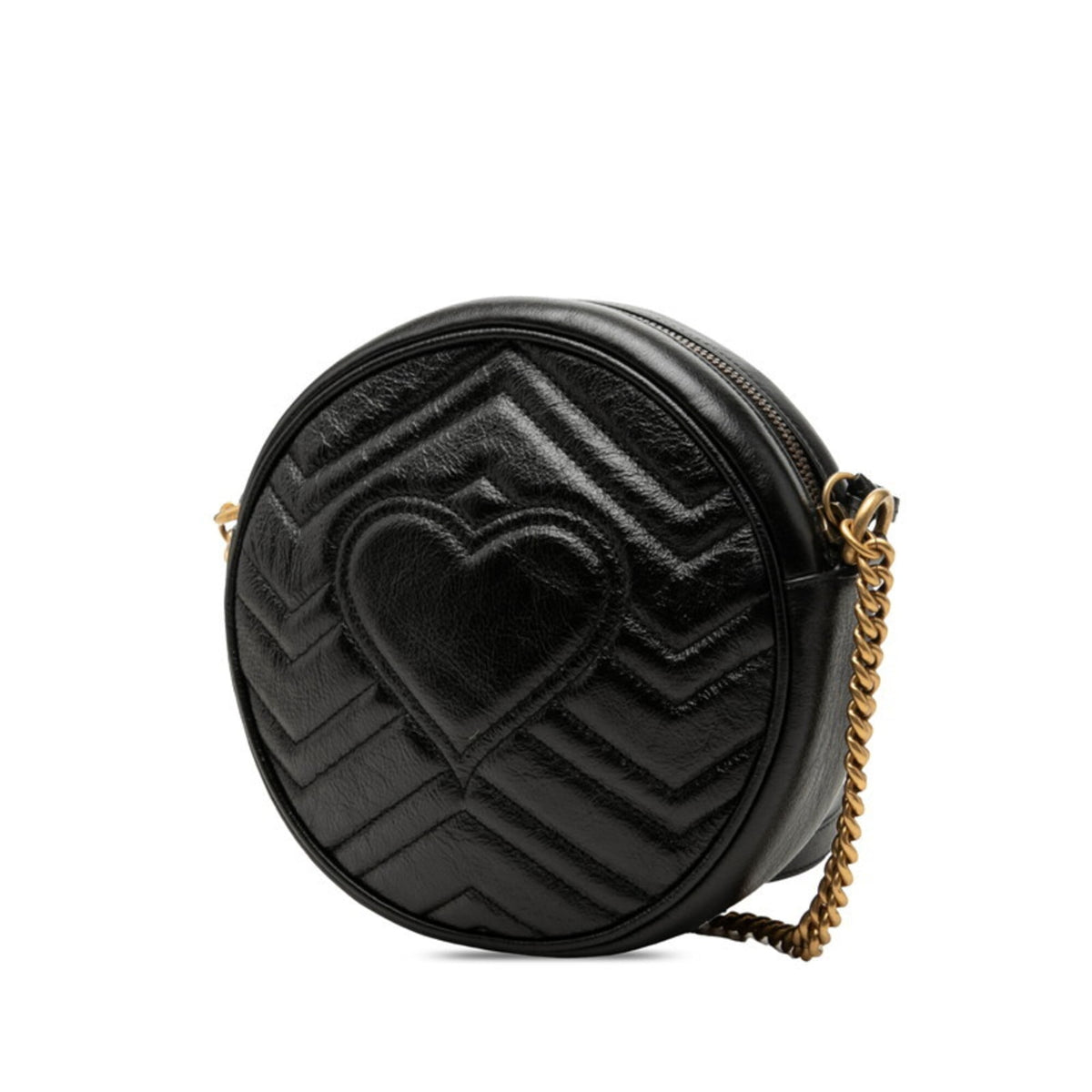 Gucci Gg Marmont Black Leather Shoulder Bag (Pre-Owned)
