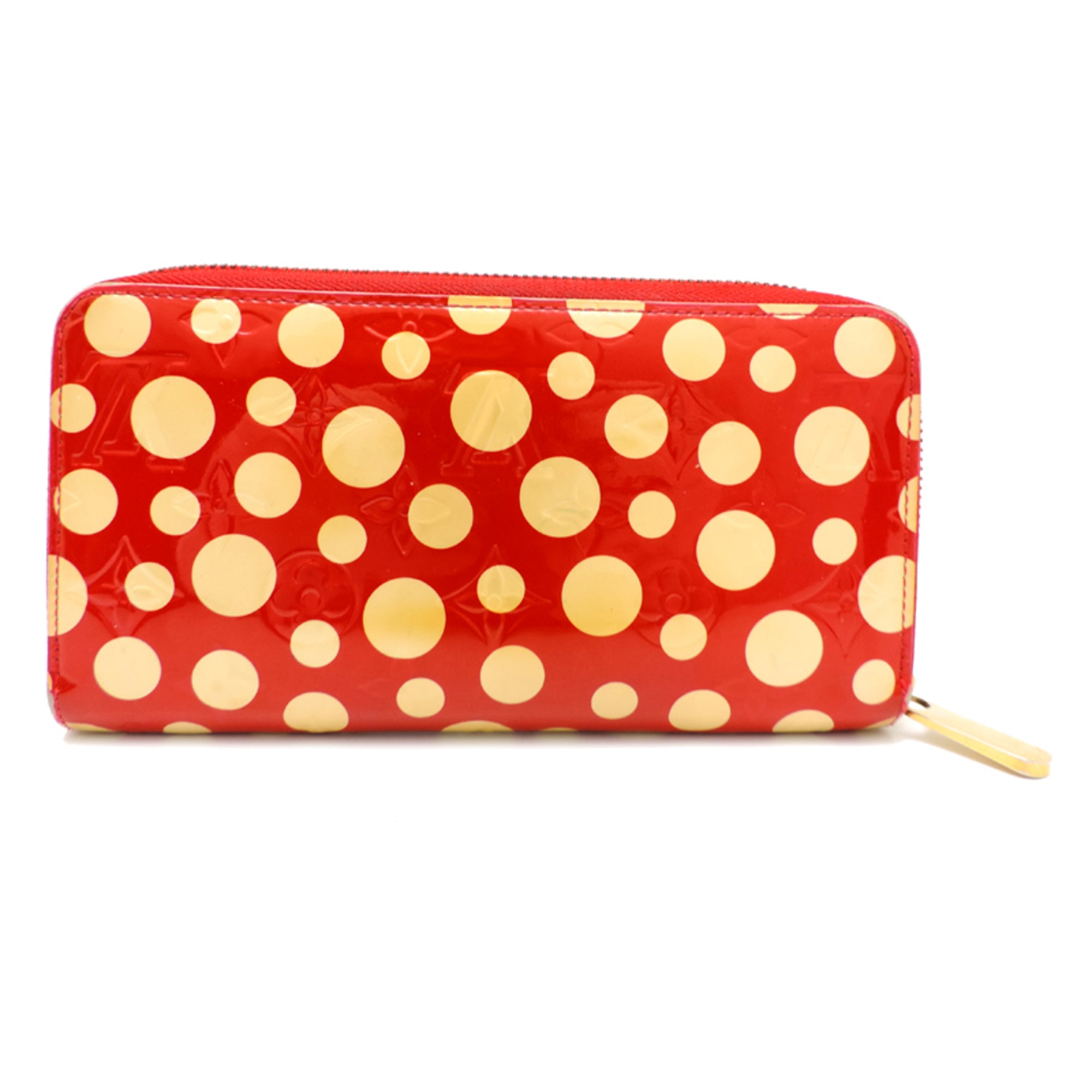 Louis Vuitton Red Color Rouge White Vernis Long Wallet (Bi-Fold) (Pre-Owned)