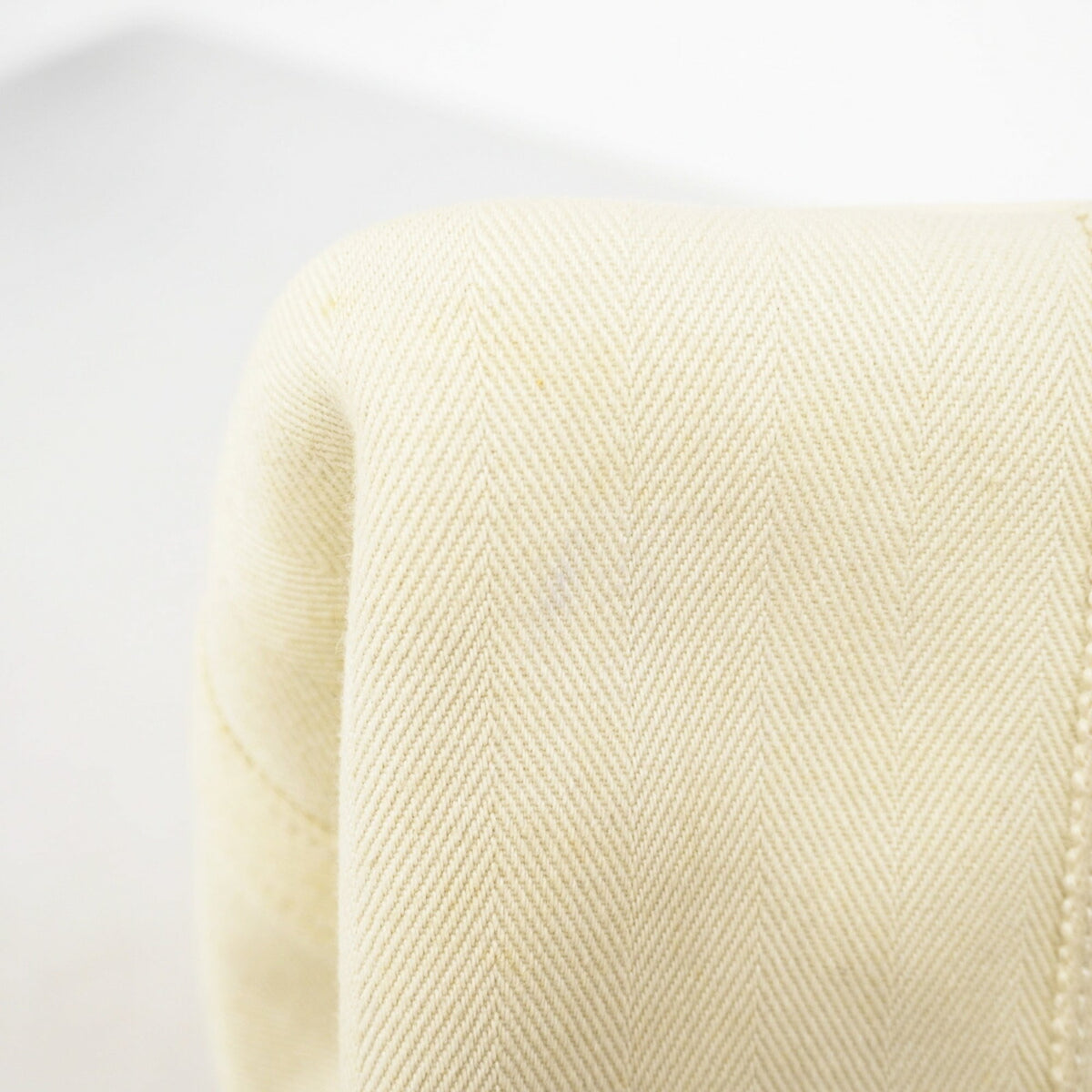 Hermes Ivory Toile Chevron Tote Bag (Pre-Owned)