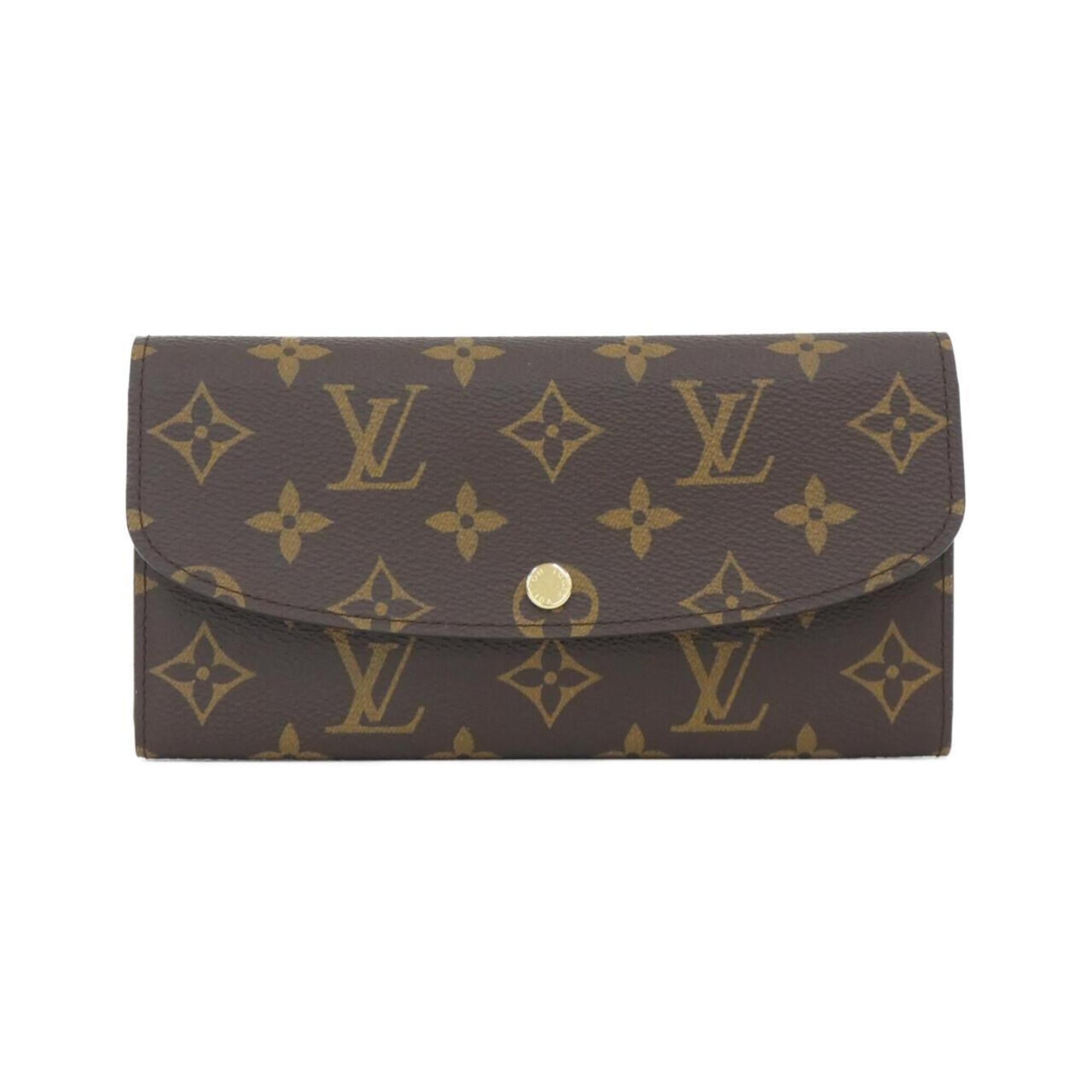 Louis Vuitton Brown Coated Canvas Long Wallet (Bi-Fold) (Pre-Owned)