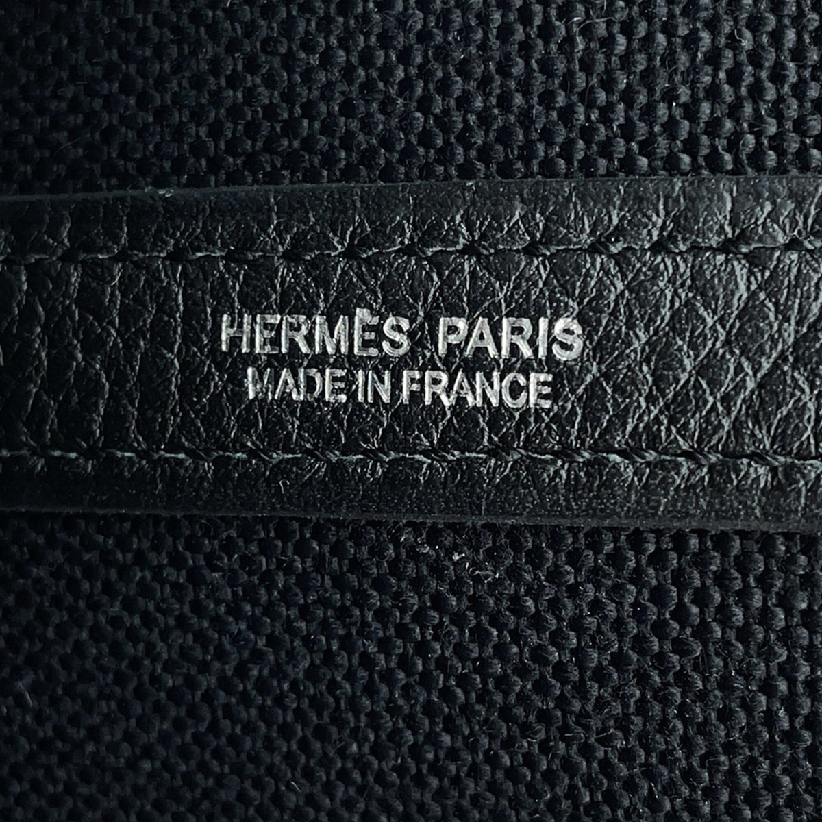 Hermes Garden Black Negonda Leather Handbag Tote Bag (Pre-Owned)