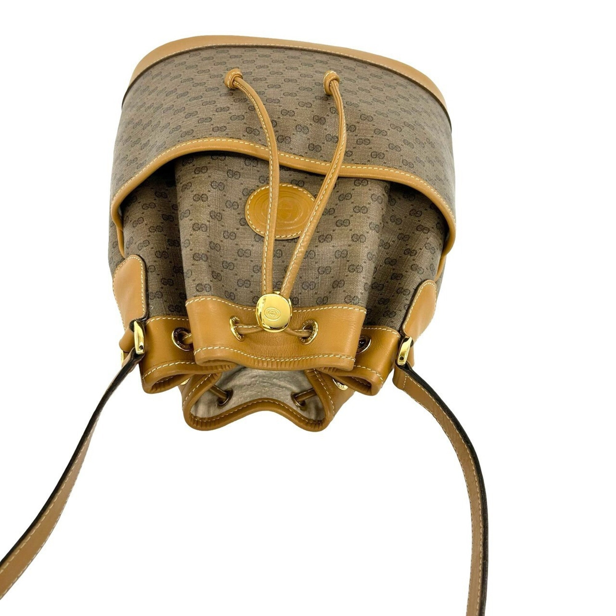 Gucci Brown Leather Pvc Shoulder Bag (Pre-Owned)
