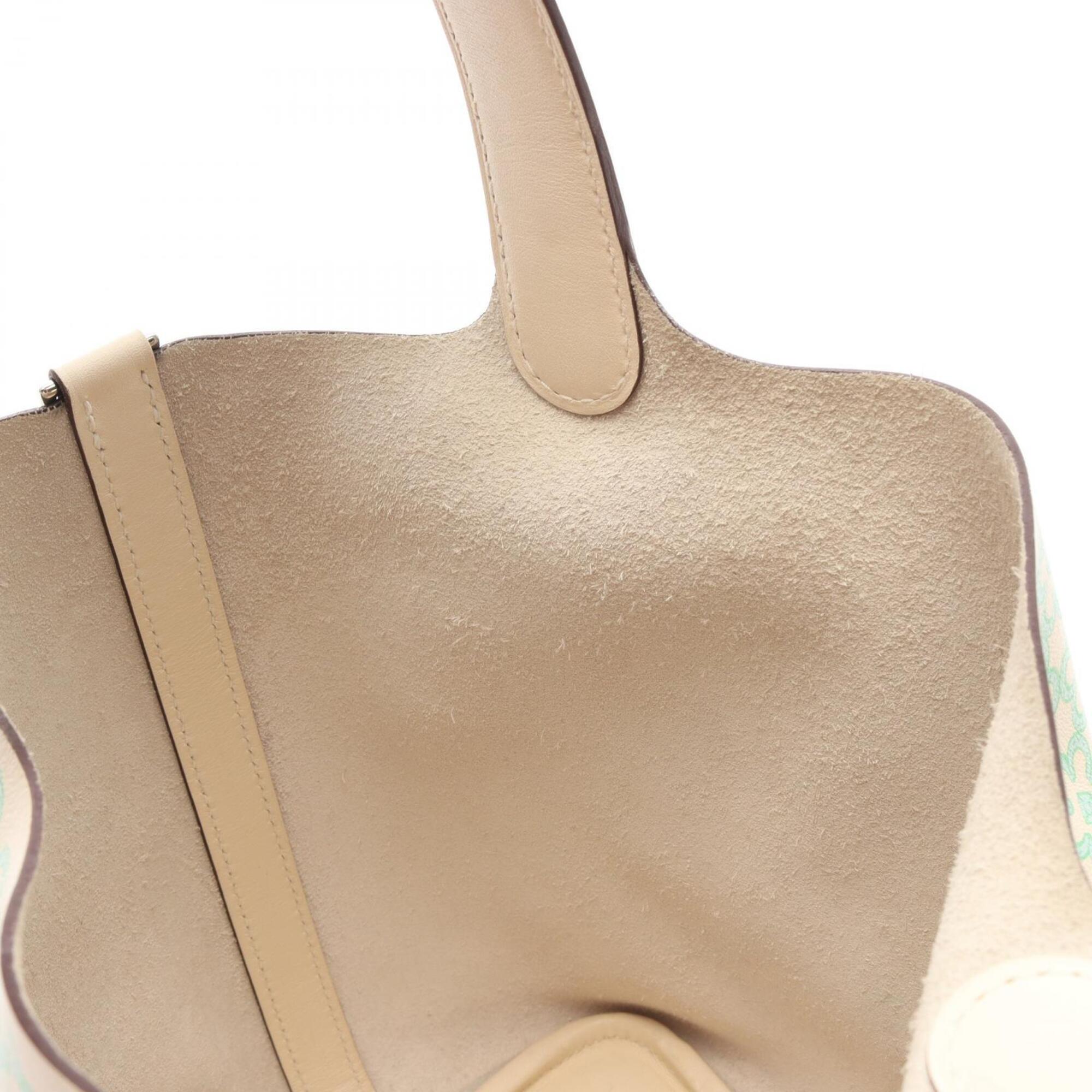 Hermes Blue Green Ivory Vert Swift Leather Handbag (Pre-Owned)