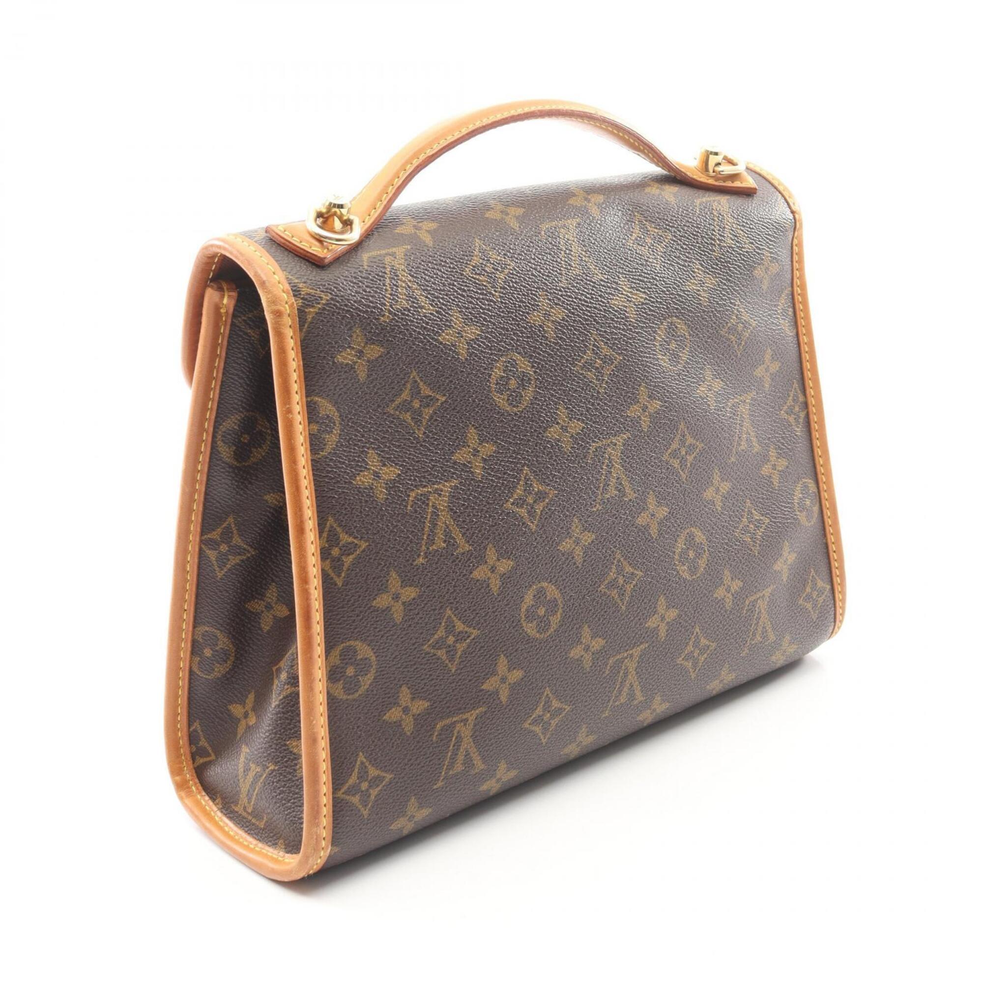 Louis Vuitton Monogram Brown Coated Canvas Leather Handbag (Pre-Owned)