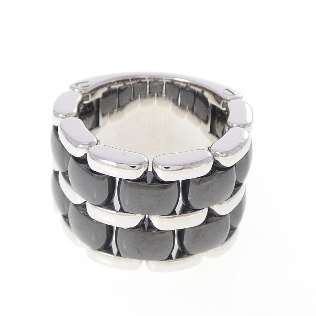 Chanel White Gold White Gold (18K) Ceramic Band Ring (Pre-Owned)