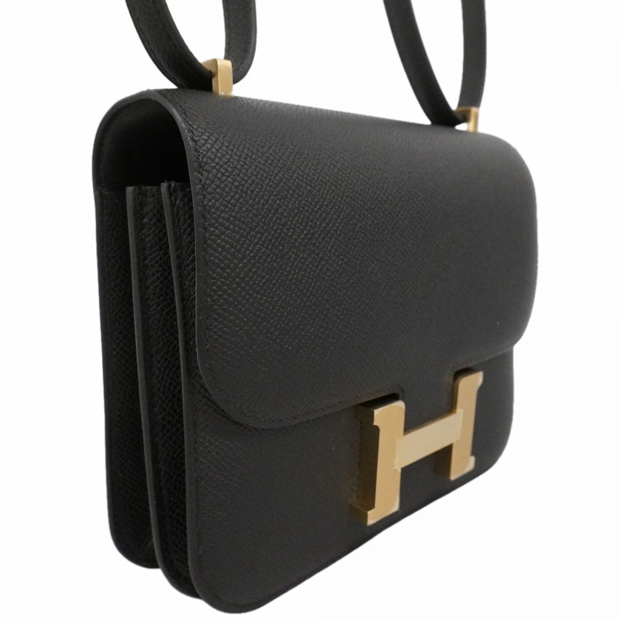 Hermes Black Epsom Leather Shoulder Bag (Pre-Owned)
