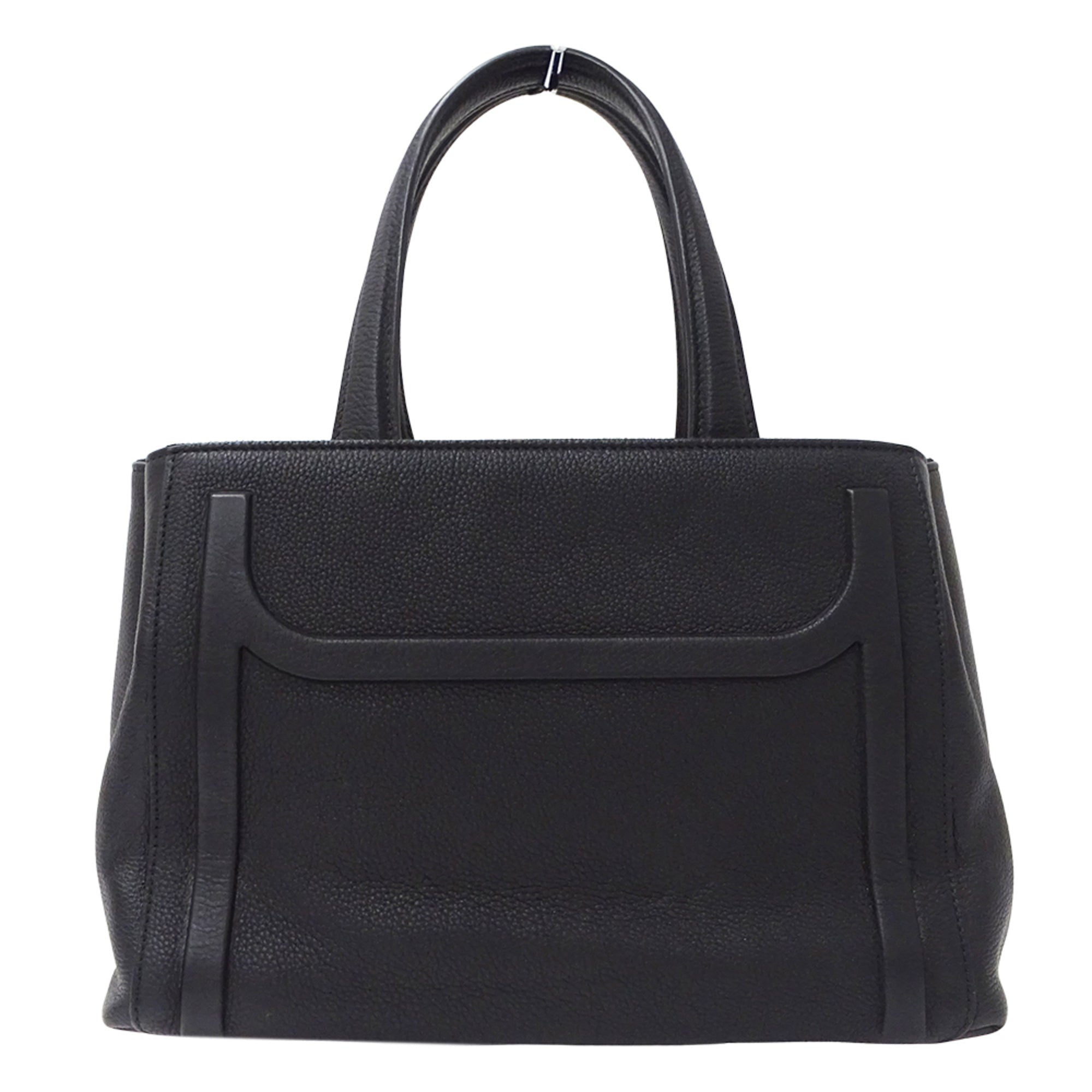 Bvlgari Black Leather Handbag Shoulder Bag (Pre-Owned)